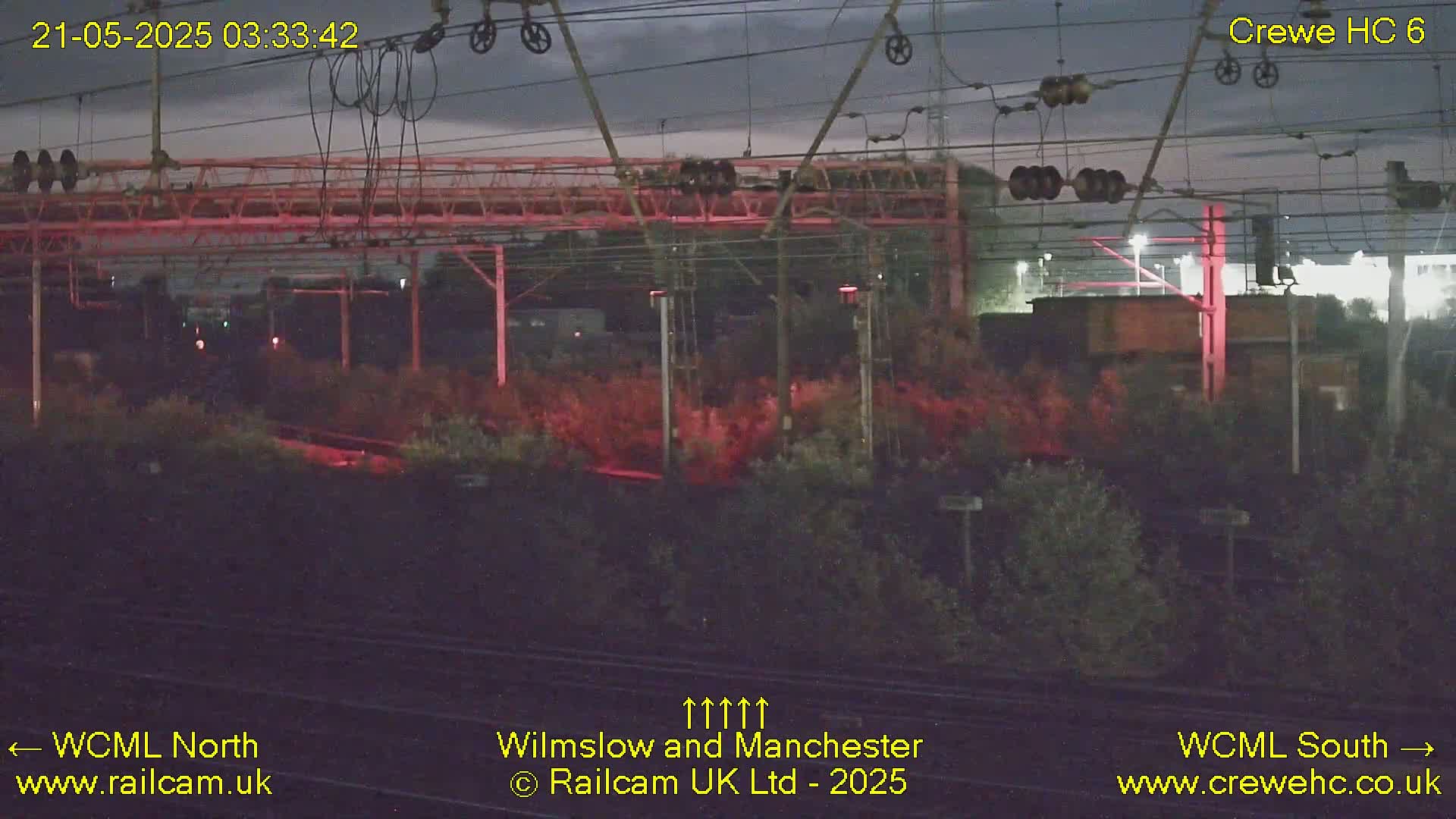 Crewe Rail Crossing Junction from Heritage Centre Live Cam - Crewe, Cheshire East, North West, England, United Kingdom