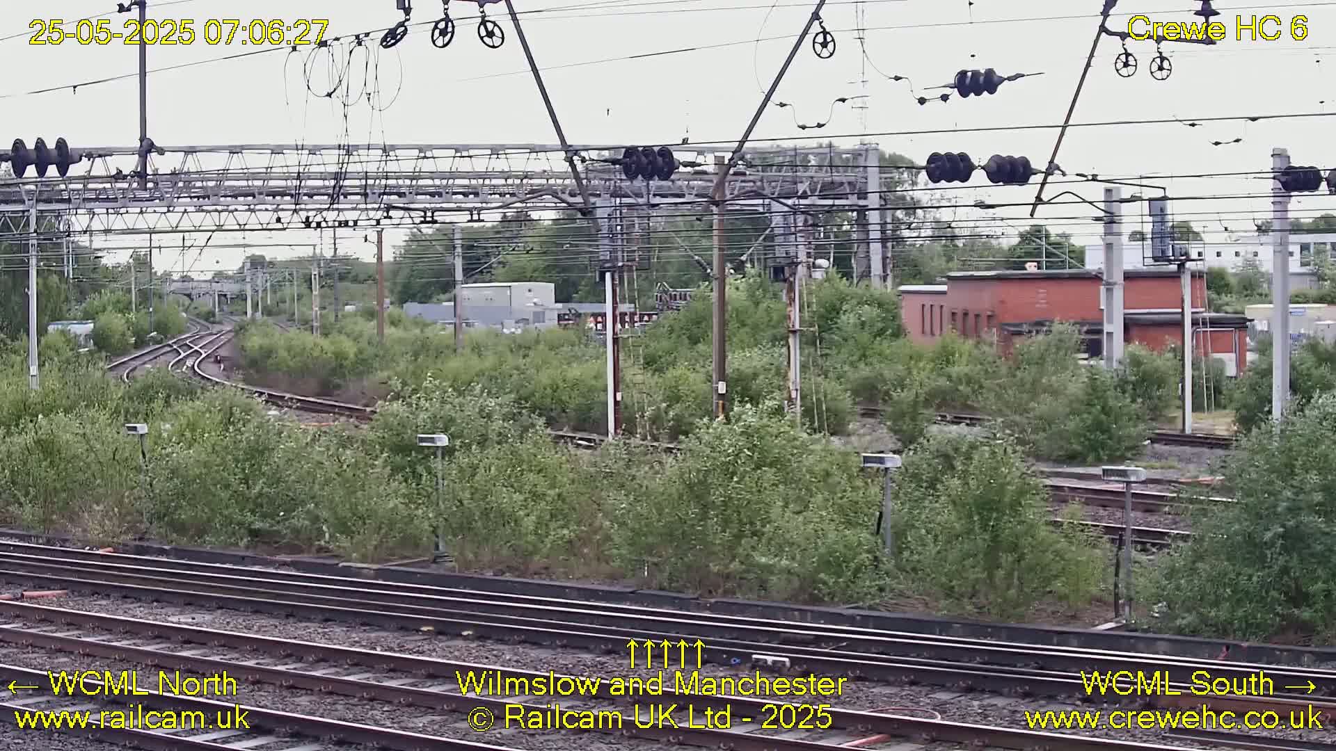 Crewe Rail Crossing Junction from Heritage Centre Live Cam - Crewe, Cheshire East, North West, England, United Kingdom