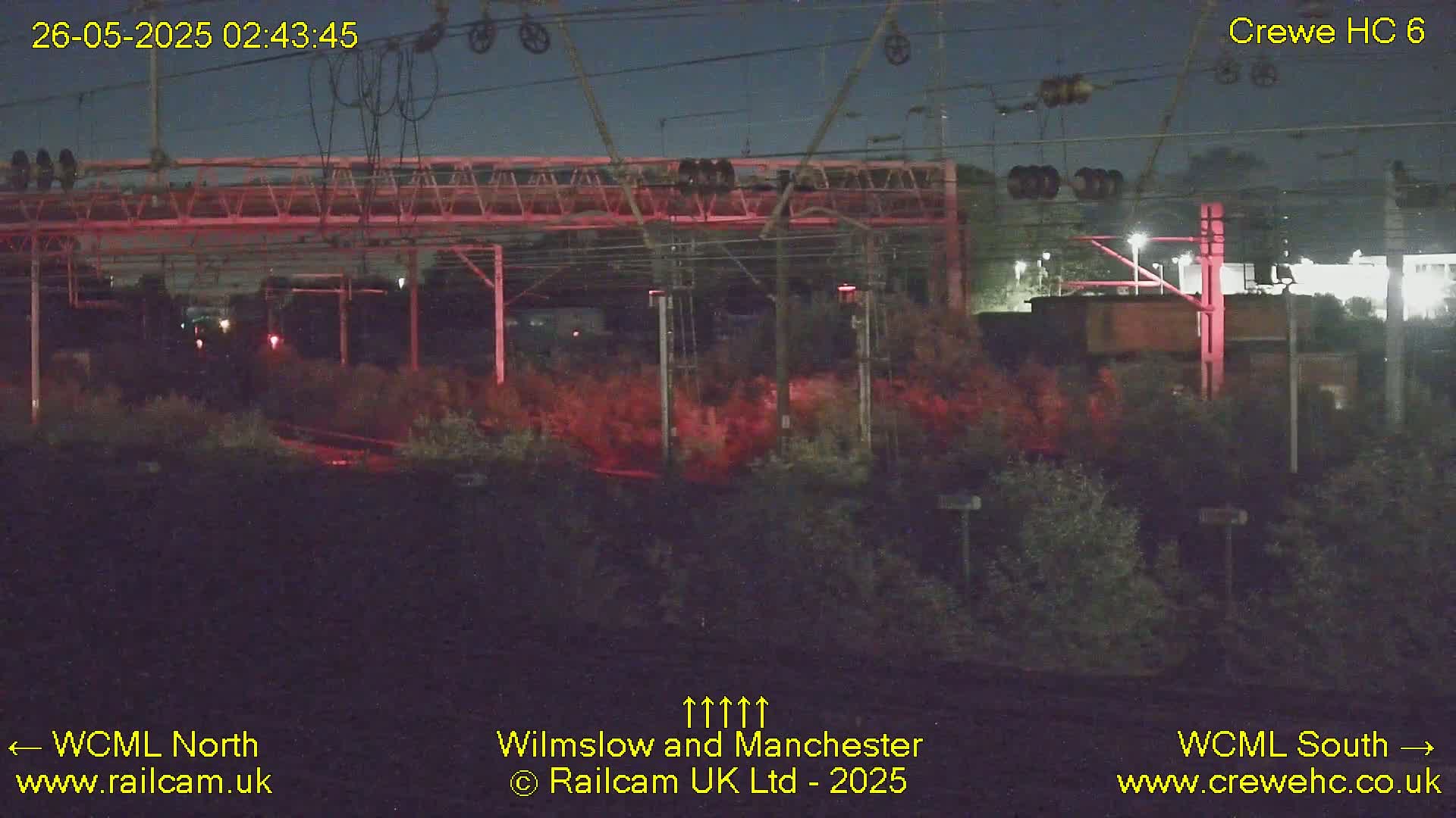Crewe Rail Crossing Junction from Heritage Centre Live Cam - Crewe, Cheshire East, North West, England, United Kingdom