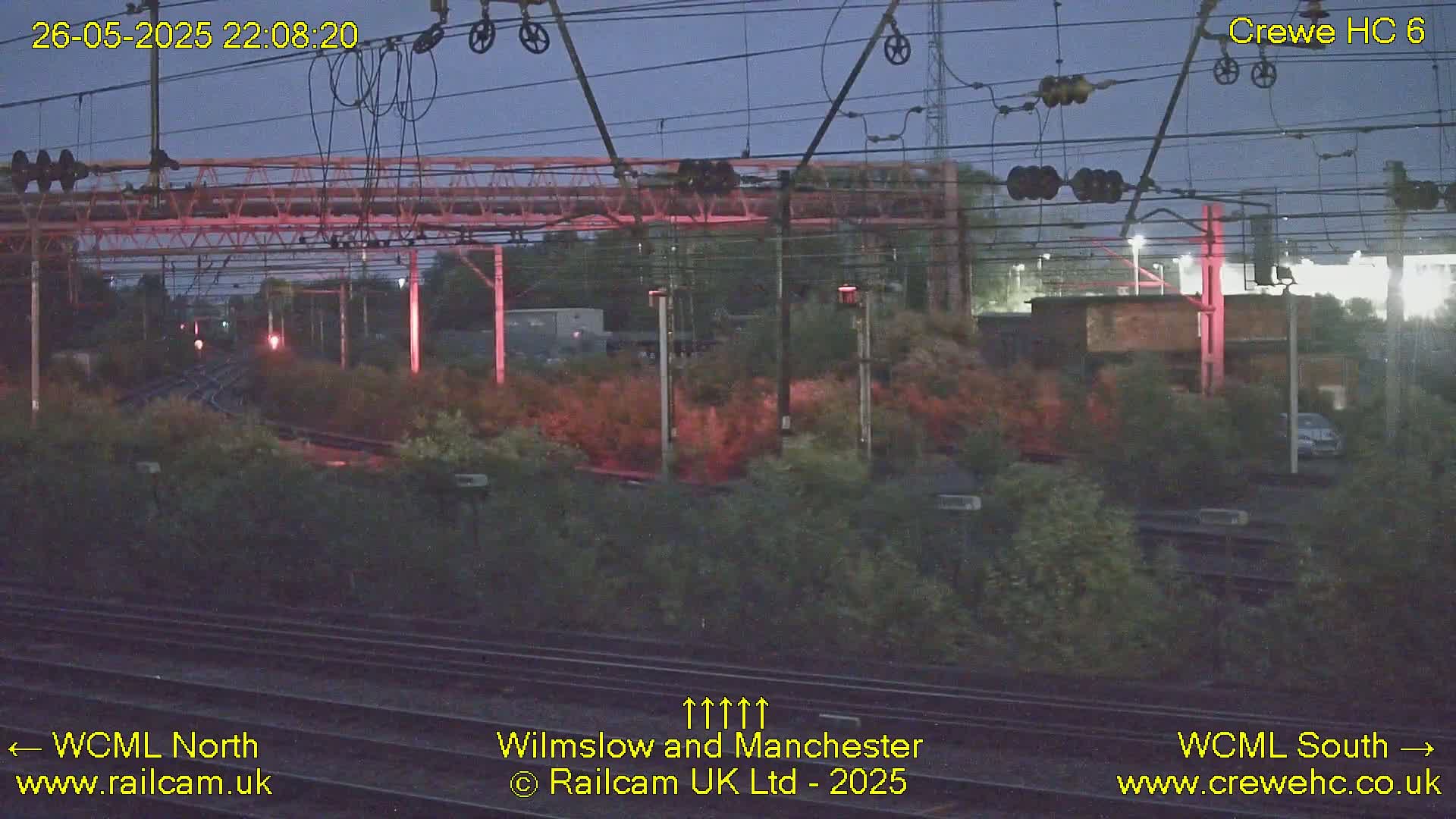 Crewe Rail Crossing Junction from Heritage Centre Live Cam - Crewe, Cheshire East, North West, England, United Kingdom