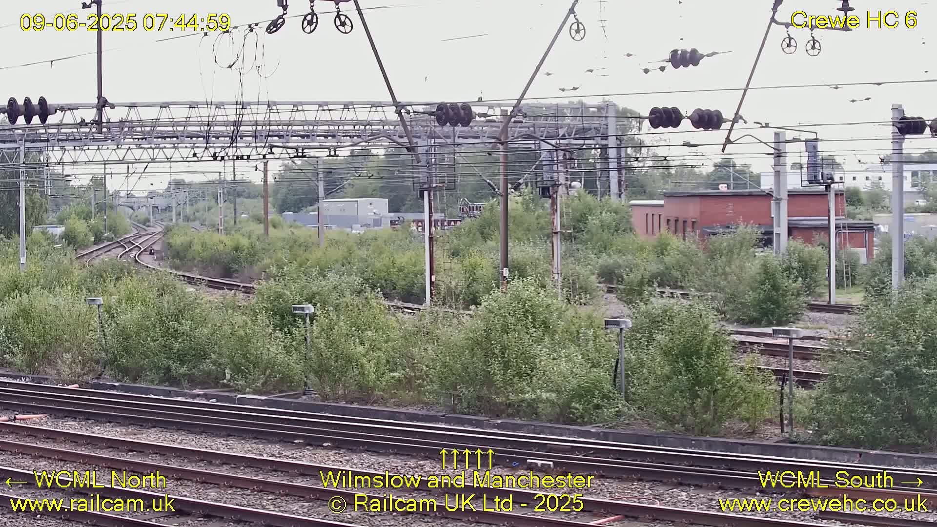 Crewe Rail Crossing Junction from Heritage Centre Live Cam - Crewe, Cheshire East, North West, England, United Kingdom