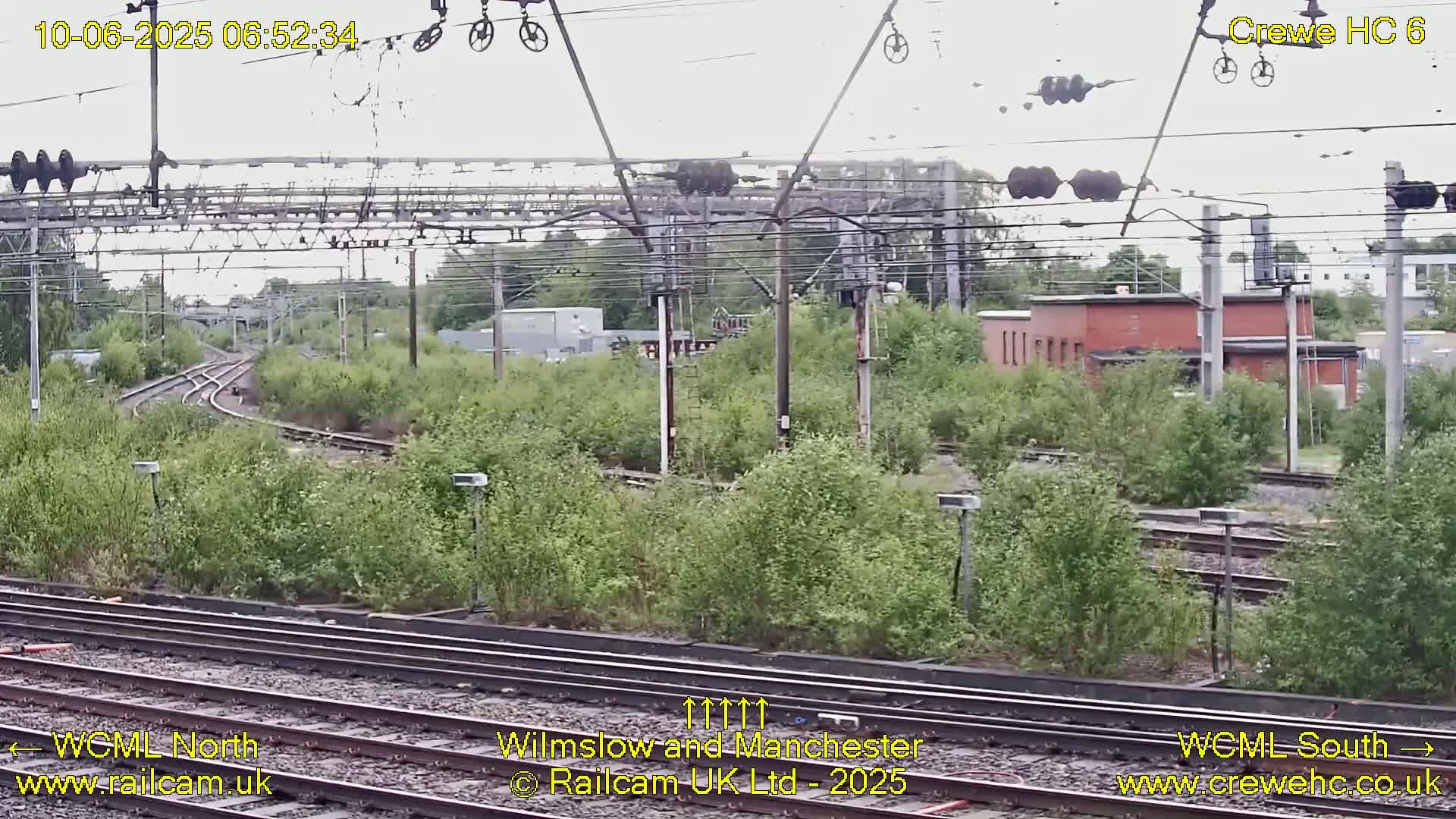 Crewe Rail Crossing Junction from Heritage Centre Live Cam - Crewe, Cheshire East, North West, England, United Kingdom
