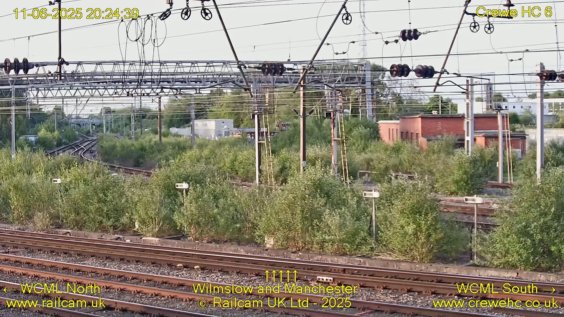 Crewe Rail Crossing Junction from Heritage Centre Live Cam - Crewe, Cheshire East, North West, England, United Kingdom