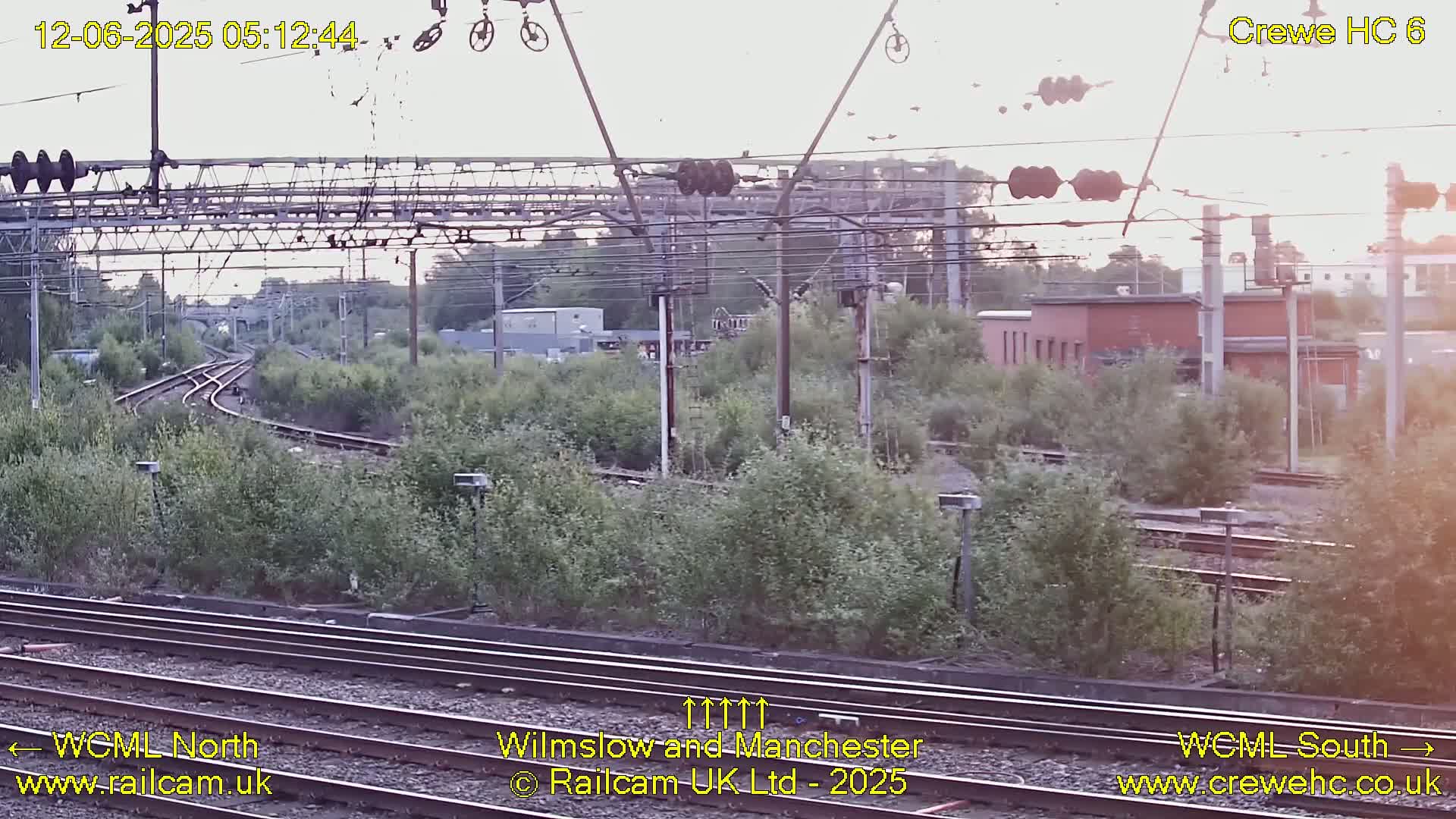 Crewe Rail Crossing Junction from Heritage Centre Live Cam - Crewe, Cheshire East, North West, England, United Kingdom