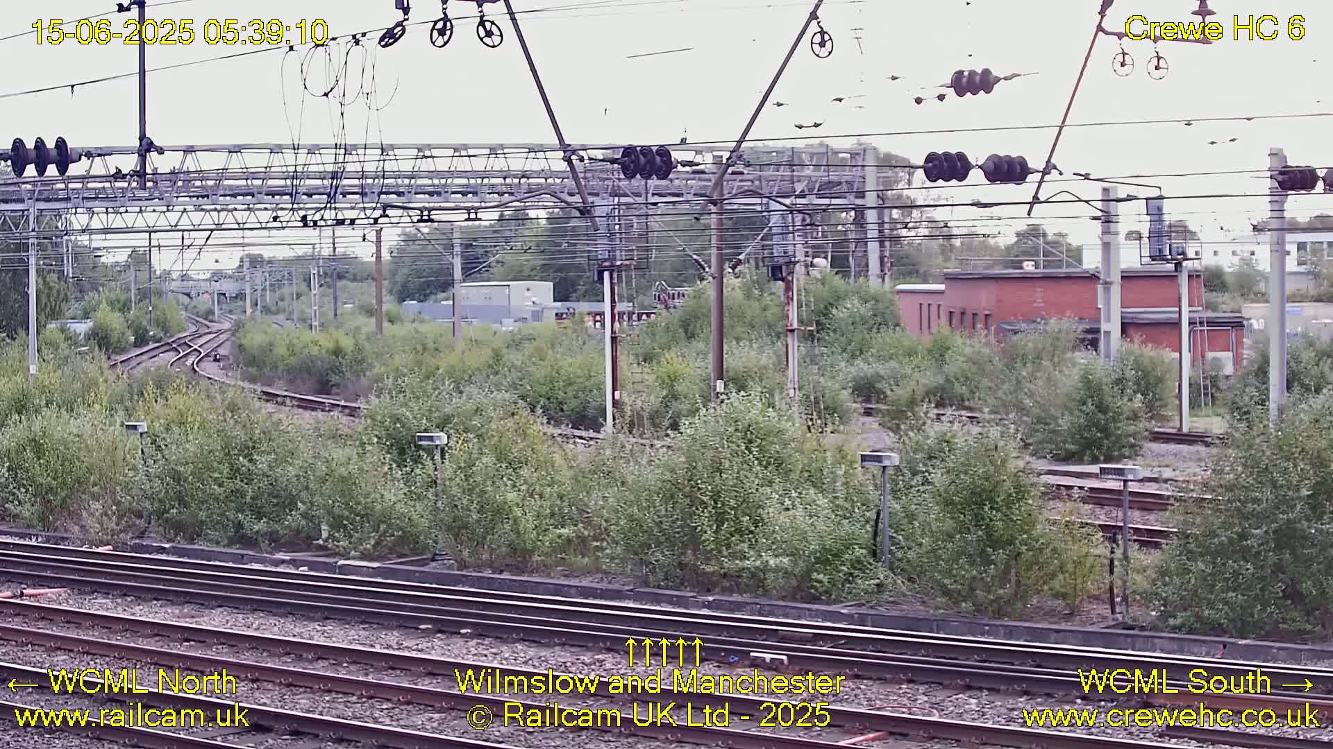 Crewe Rail Crossing Junction from Heritage Centre Live Cam - Crewe, Cheshire East, North West, England, United Kingdom