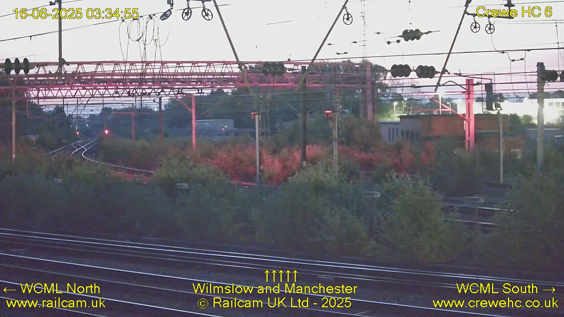 Crewe Rail Crossing Junction from Heritage Centre Live Cam - Crewe, Cheshire East, North West, England, United Kingdom