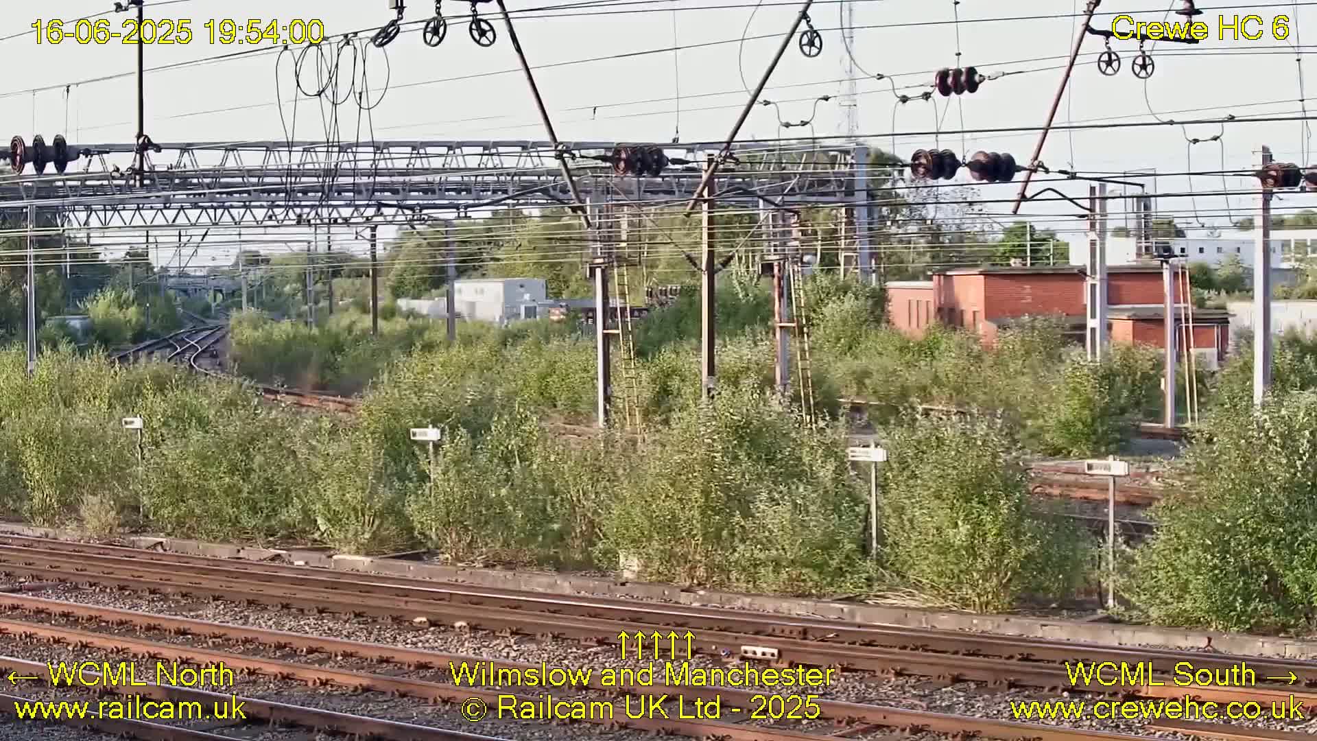 Crewe Rail Crossing Junction from Heritage Centre Live Cam - Crewe, Cheshire East, North West, England, United Kingdom