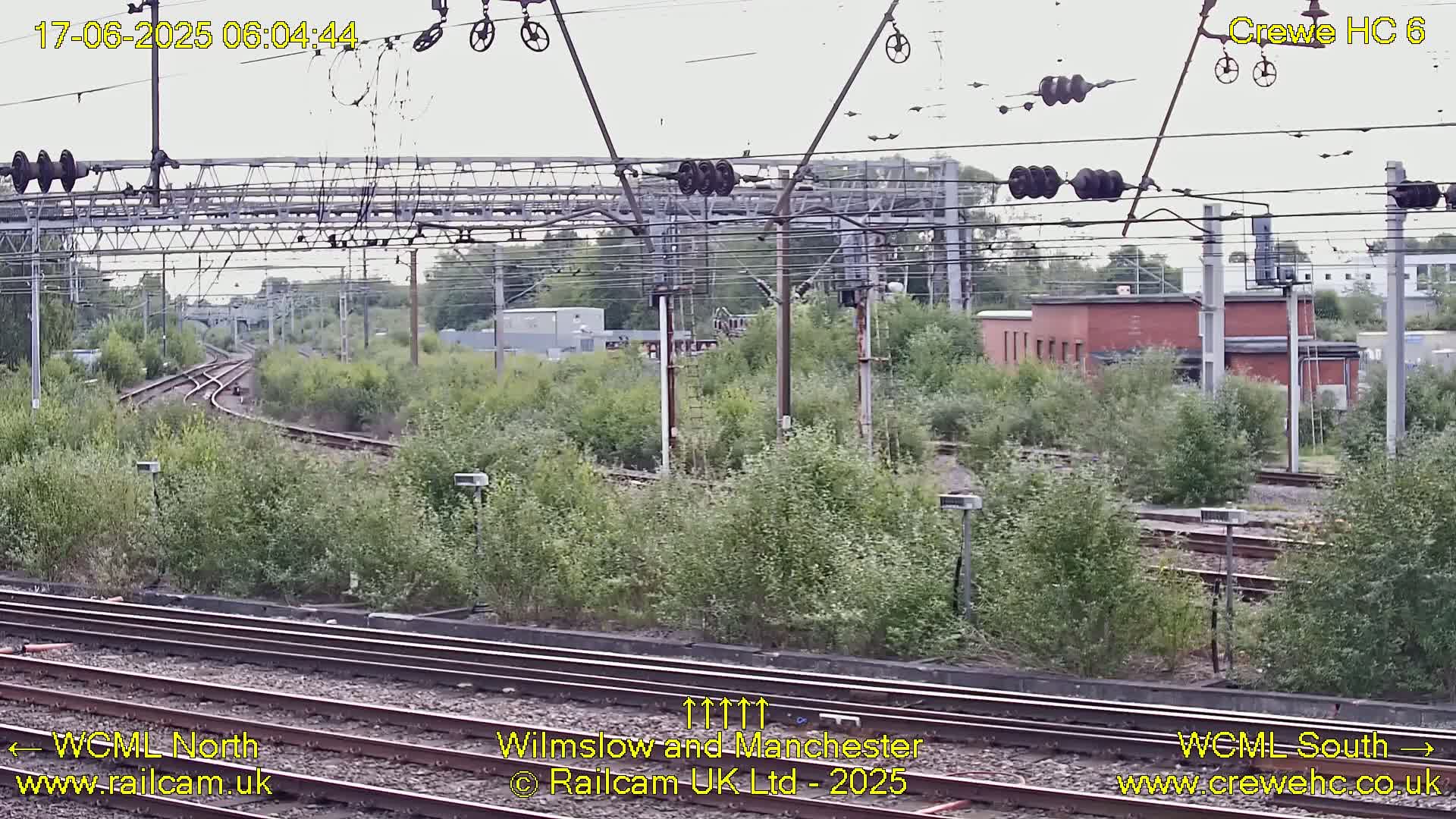 Crewe Rail Crossing Junction from Heritage Centre Live Cam - Crewe, Cheshire East, North West, England, United Kingdom