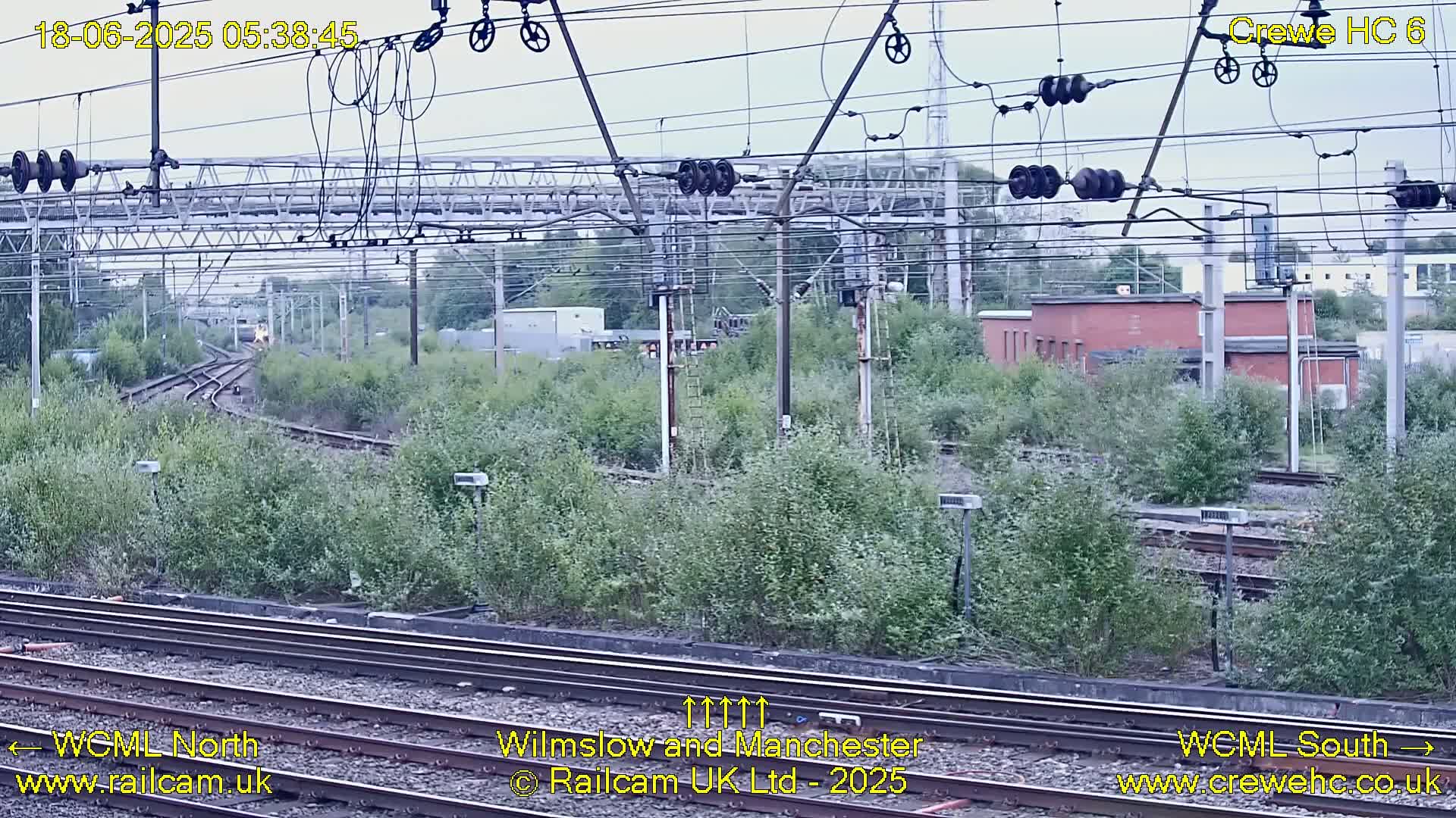 Crewe Rail Crossing Junction from Heritage Centre Live Cam - Crewe, Cheshire East, North West, England, United Kingdom