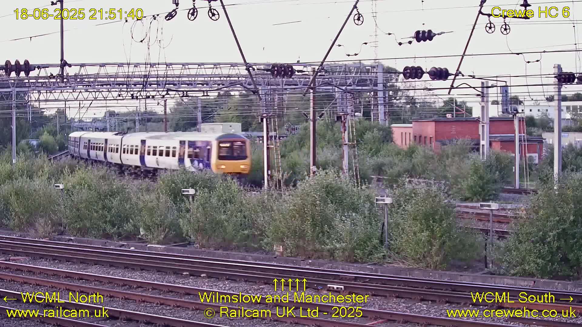 Crewe Rail Crossing Junction from Heritage Centre Live Cam - Crewe, Cheshire East, North West, England, United Kingdom