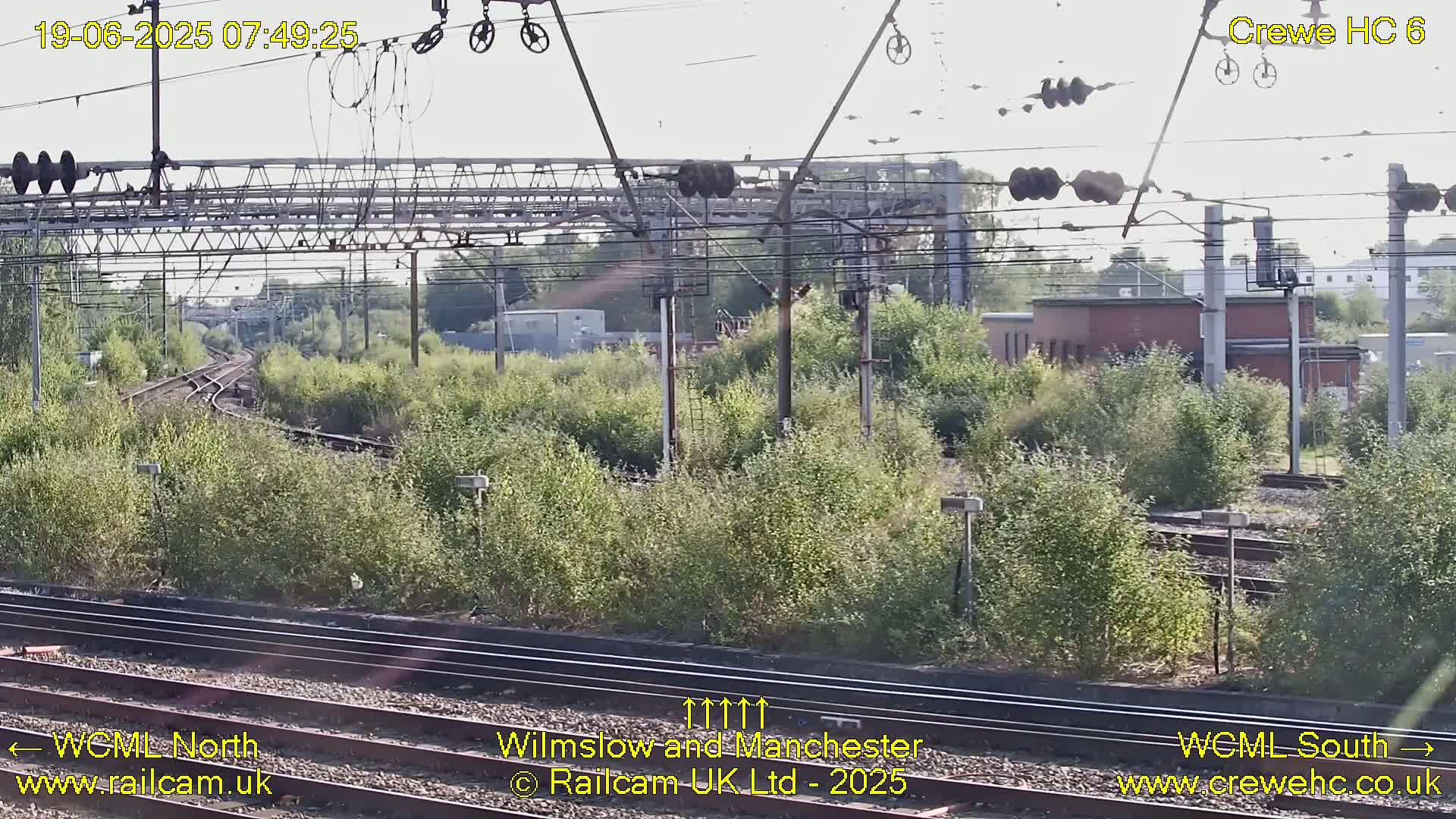Crewe Rail Crossing Junction from Heritage Centre Live Cam - Crewe, Cheshire East, North West, England, United Kingdom
