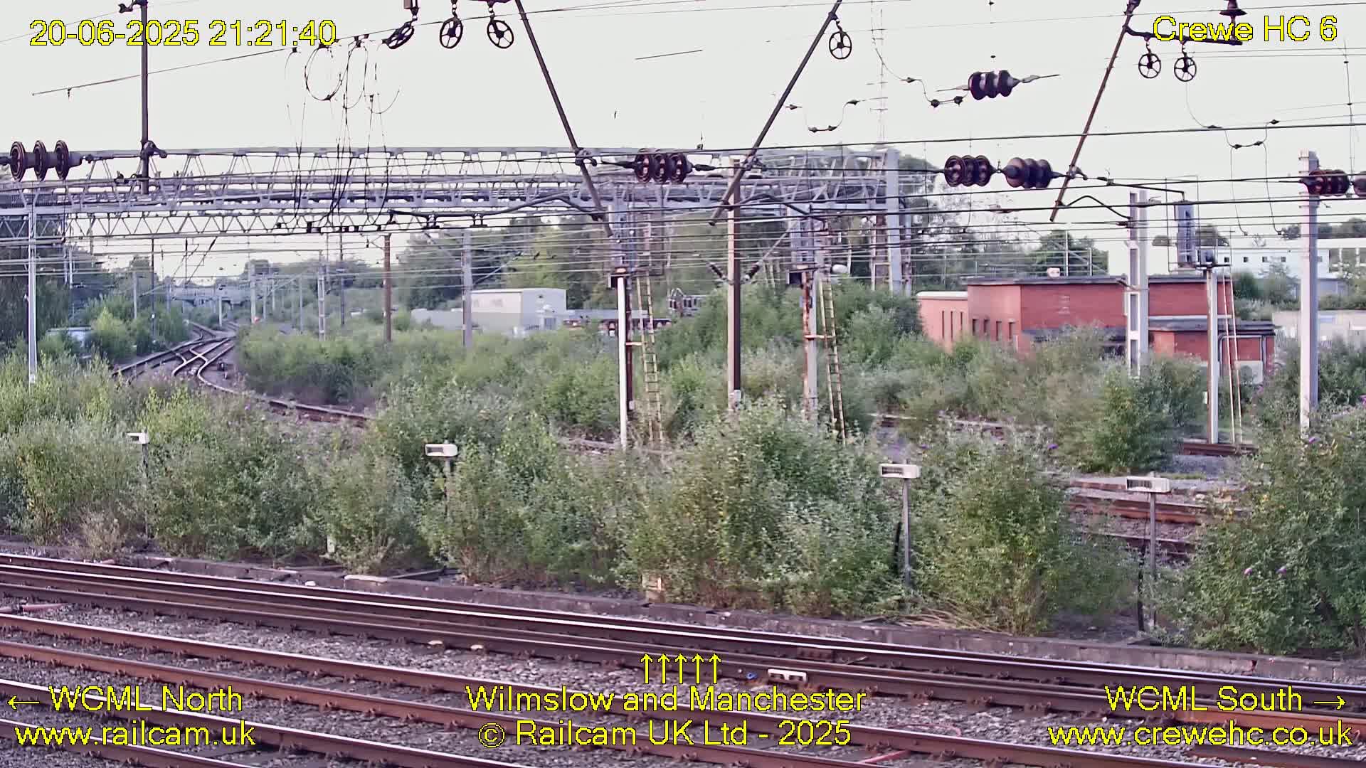 Crewe Rail Crossing Junction from Heritage Centre Live Cam - Crewe, Cheshire East, North West, England, United Kingdom