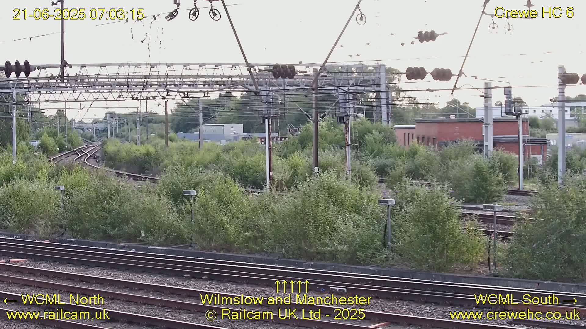 Crewe Rail Crossing Junction from Heritage Centre Live Cam - Crewe, Cheshire East, North West, England, United Kingdom
