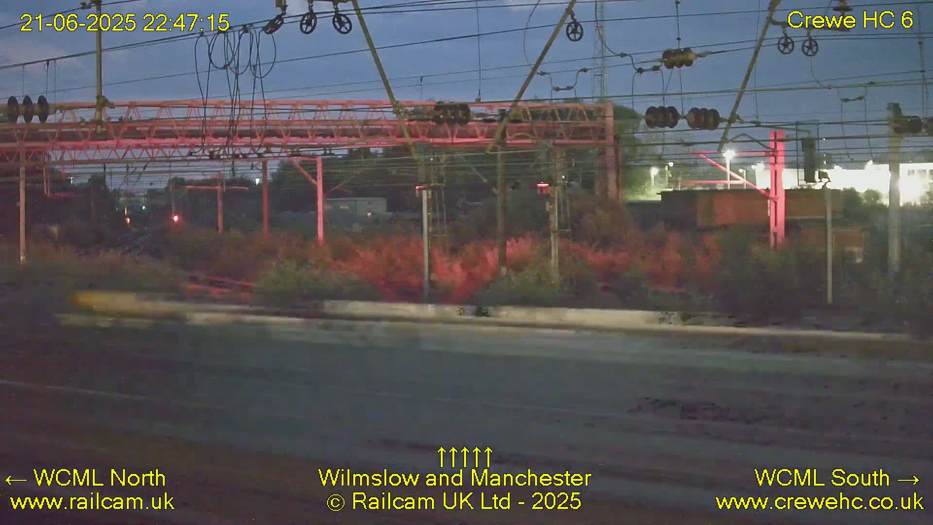 Crewe Rail Crossing Junction from Heritage Centre Live Cam - Crewe, Cheshire East, North West, England, United Kingdom
