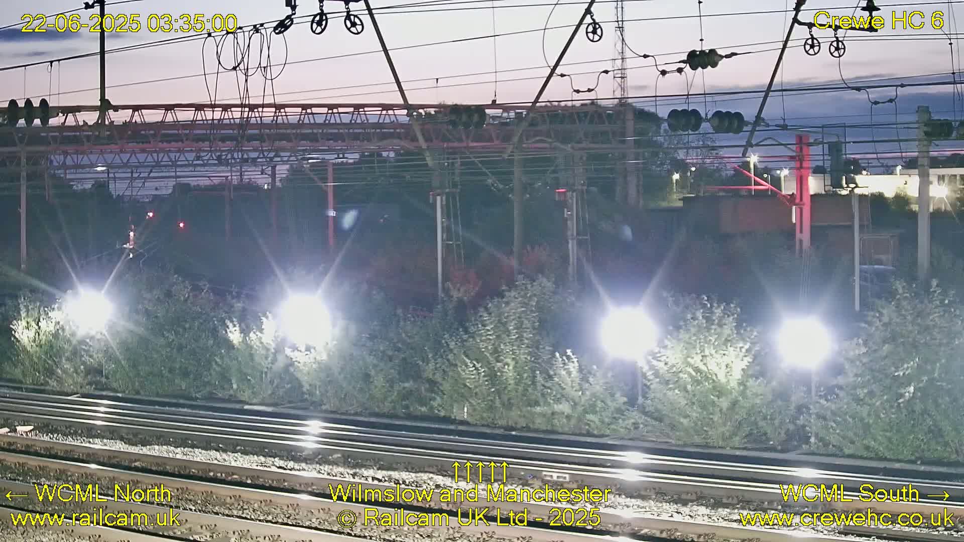Crewe Rail Crossing Junction from Heritage Centre Live Cam - Crewe, Cheshire East, North West, England, United Kingdom