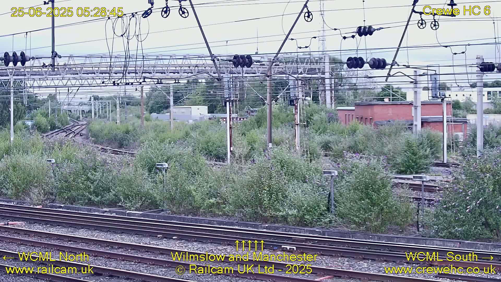 Crewe Rail Crossing Junction from Heritage Centre Live Cam - Crewe, Cheshire East, North West, England, United Kingdom