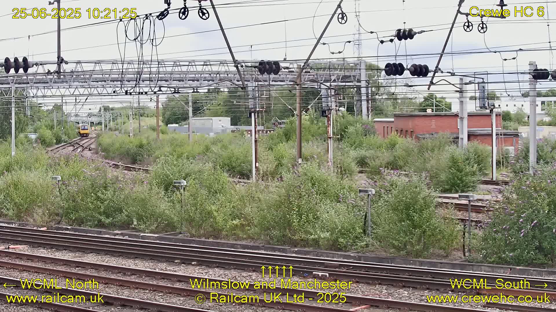 Crewe Rail Crossing Junction from Heritage Centre Live Cam - Crewe, Cheshire East, North West, England, United Kingdom