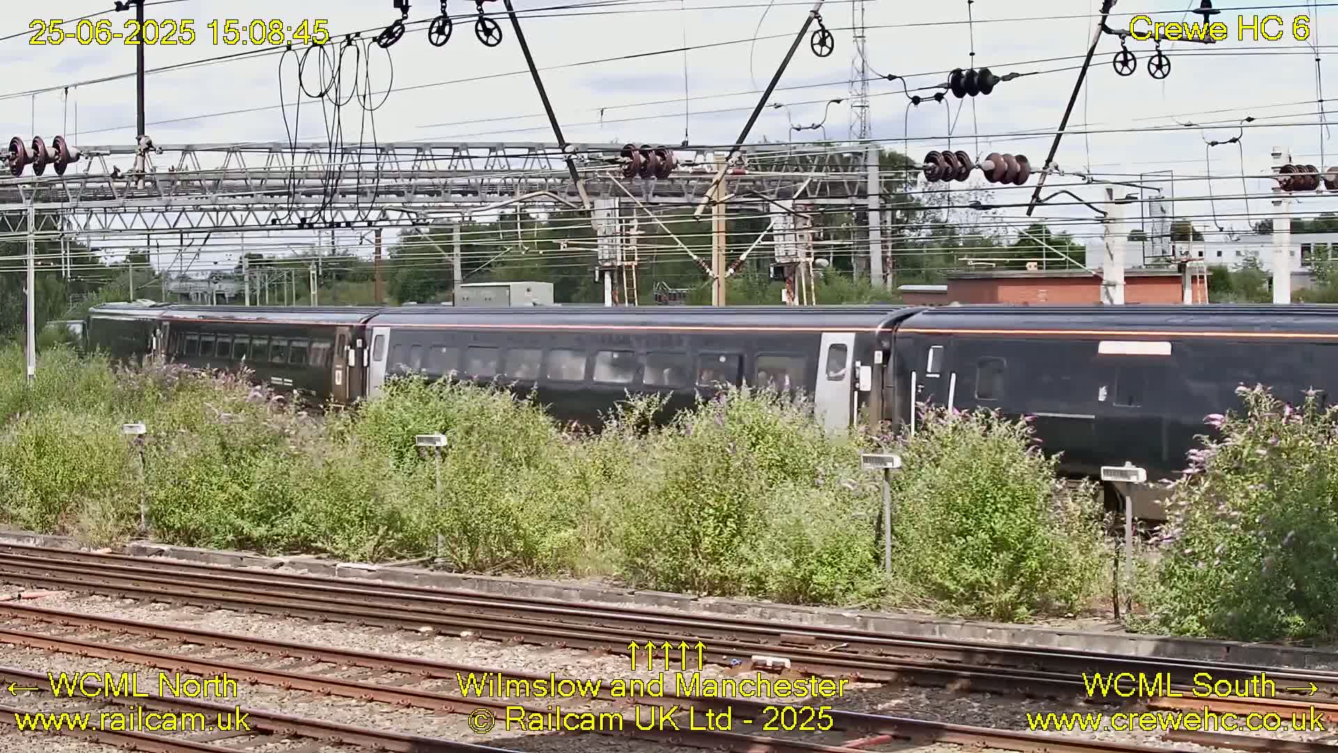 Crewe Rail Crossing Junction from Heritage Centre Live Cam - Crewe, Cheshire East, North West, England, United Kingdom