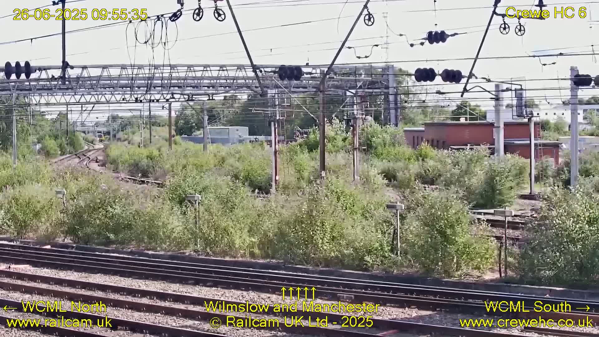 Crewe Rail Crossing Junction from Heritage Centre Live Cam - Crewe, Cheshire East, North West, England, United Kingdom
