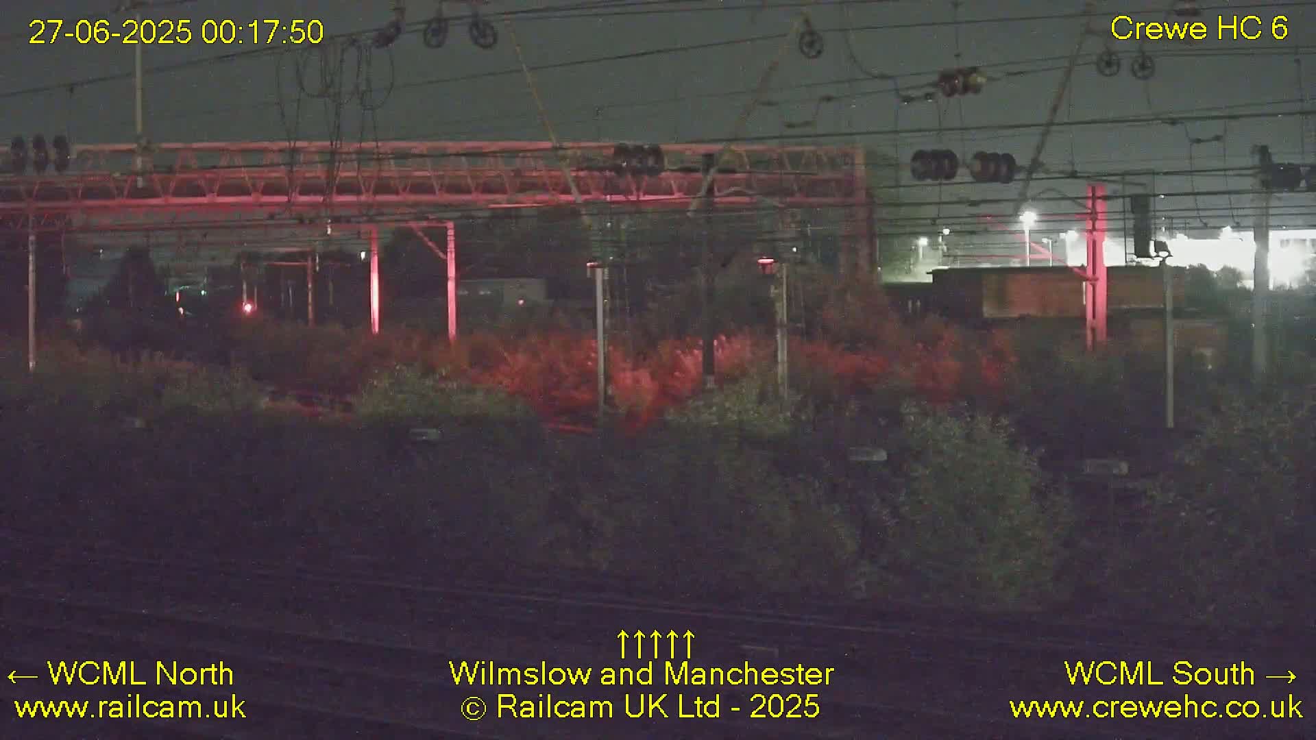 Crewe Rail Crossing Junction from Heritage Centre Live Cam - Crewe, Cheshire East, North West, England, United Kingdom