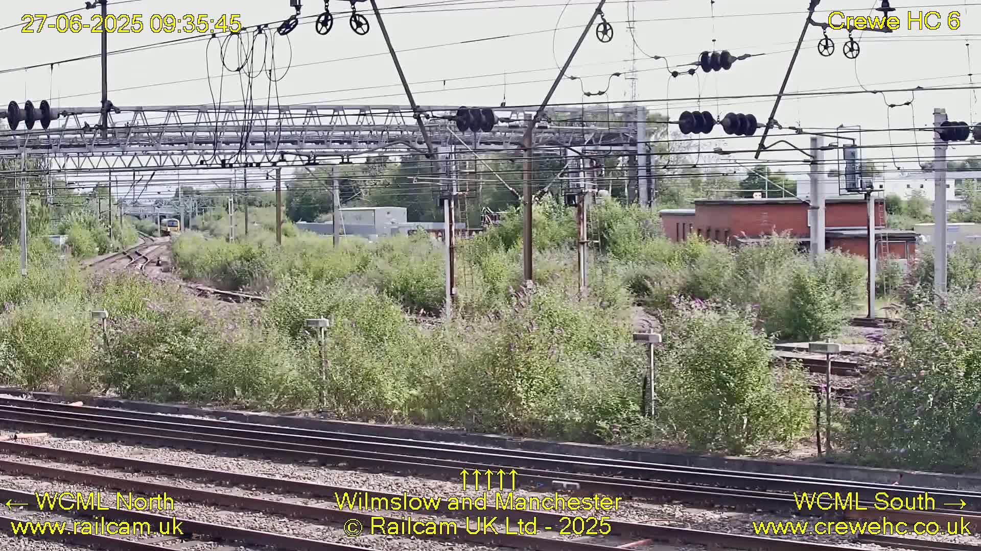 Crewe Rail Crossing Junction from Heritage Centre Live Cam - Crewe, Cheshire East, North West, England, United Kingdom
