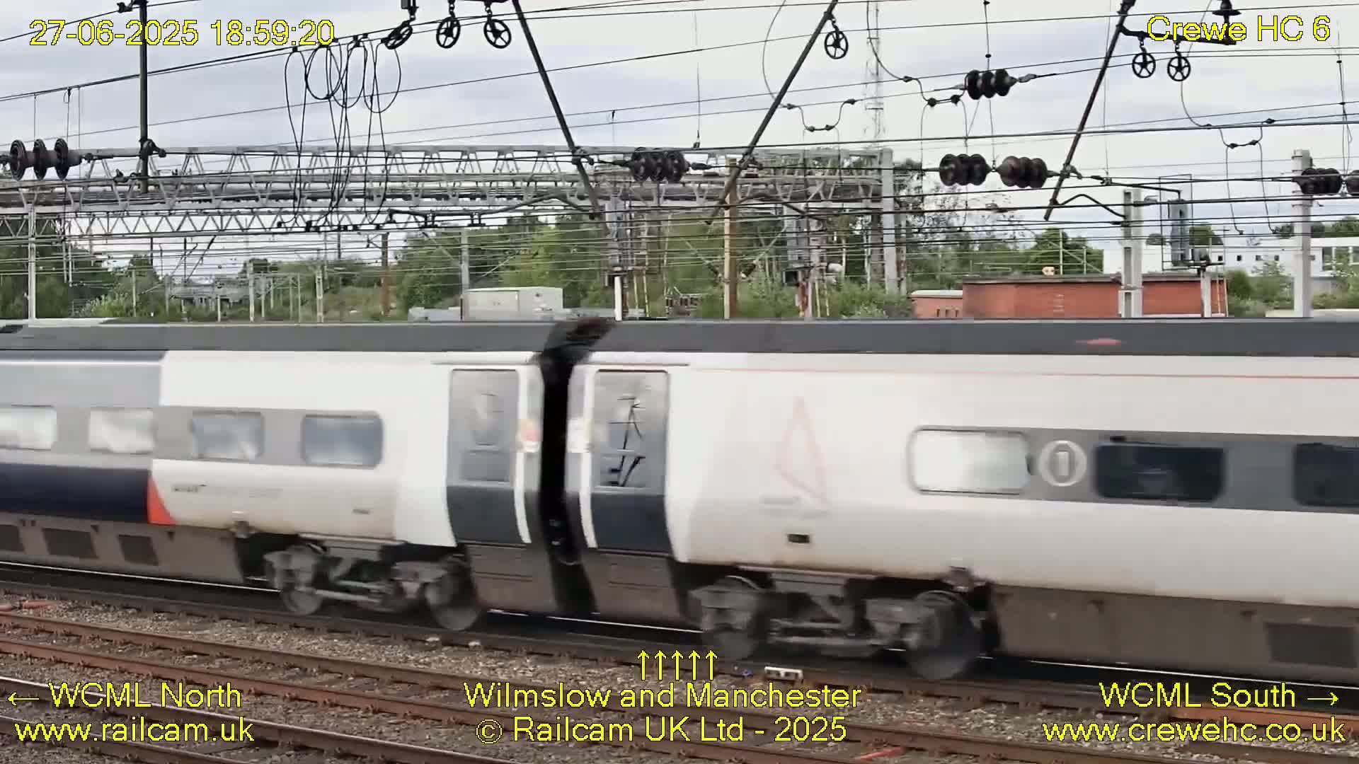 Crewe Rail Crossing Junction from Heritage Centre Live Cam - Crewe, Cheshire East, North West, England, United Kingdom