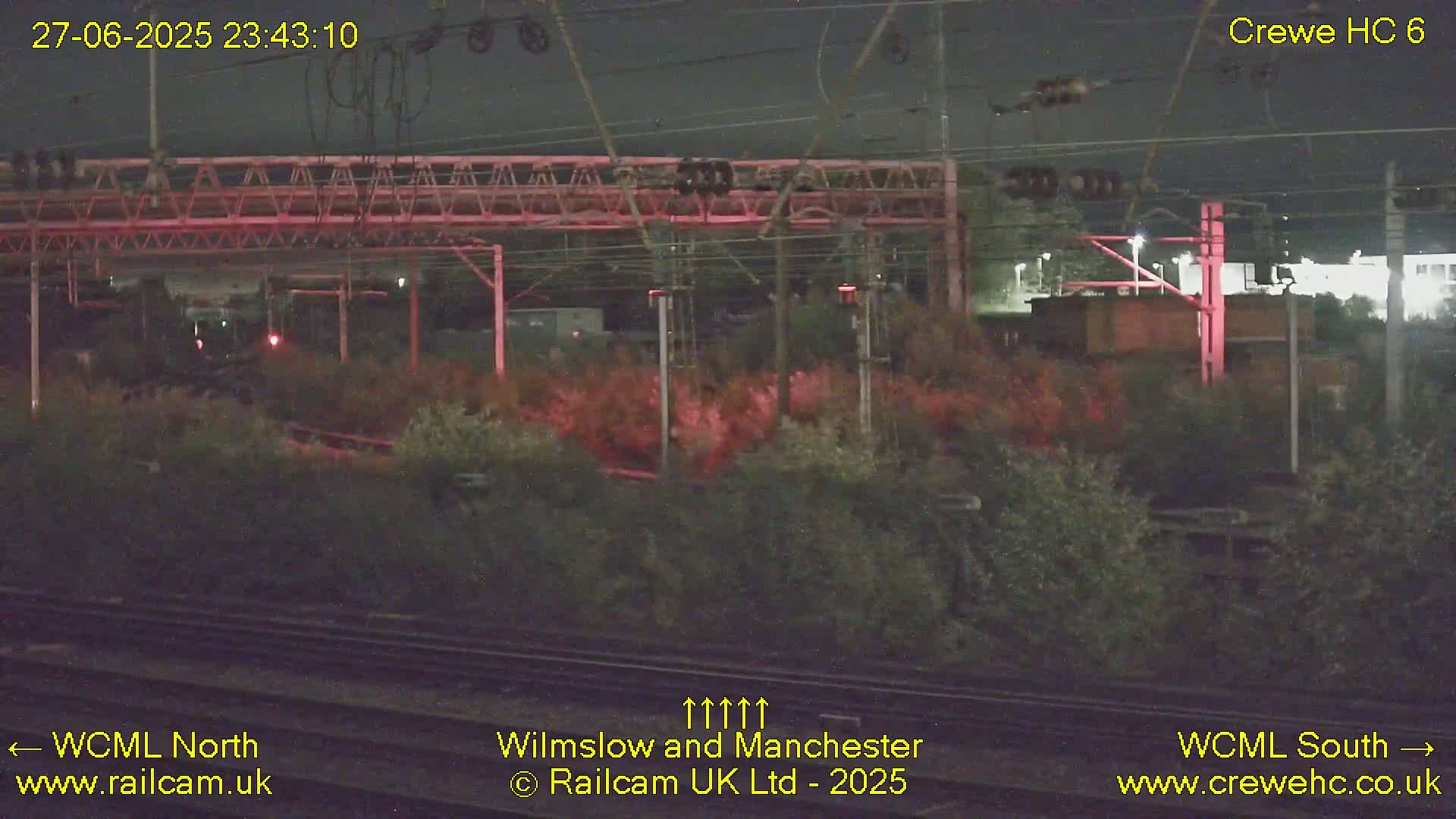 Crewe Rail Crossing Junction from Heritage Centre Live Cam - Crewe, Cheshire East, North West, England, United Kingdom