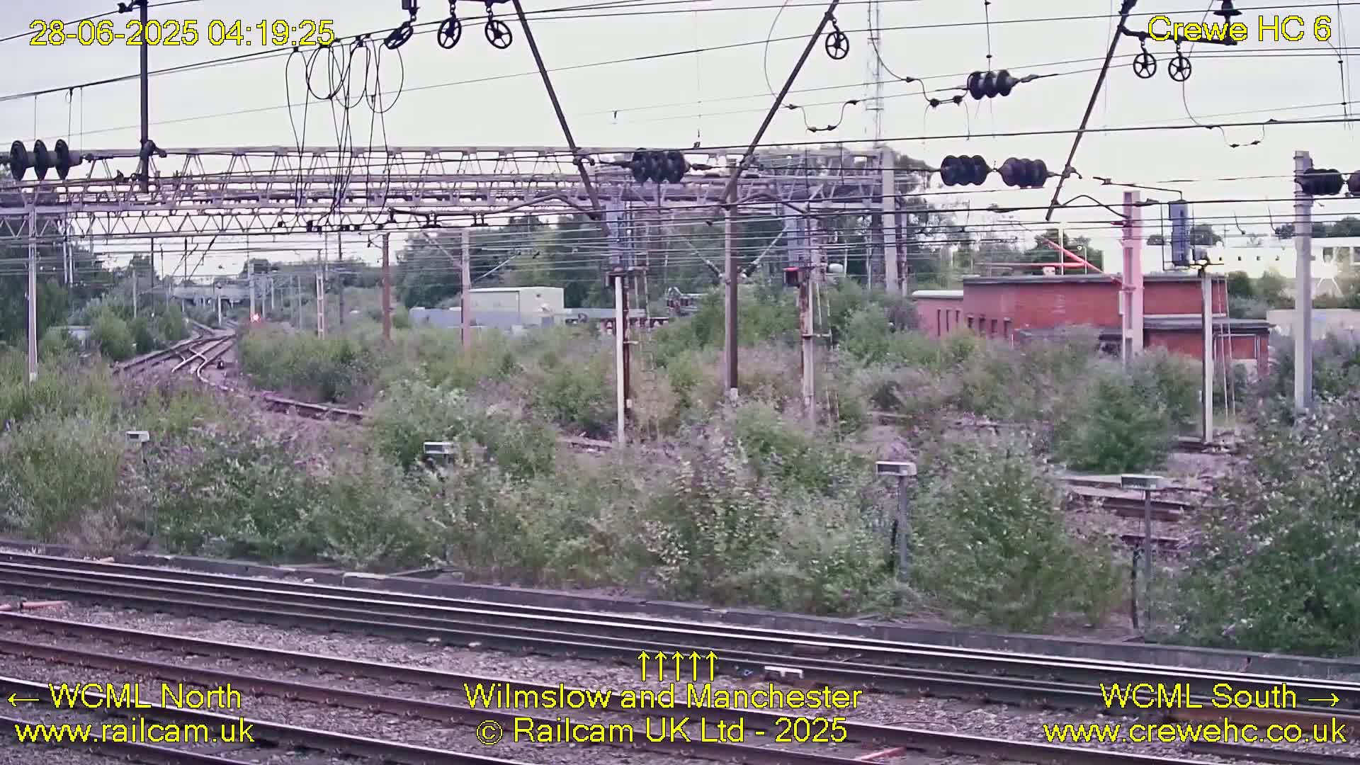 Crewe Rail Crossing Junction from Heritage Centre Live Cam - Crewe, Cheshire East, North West, England, United Kingdom