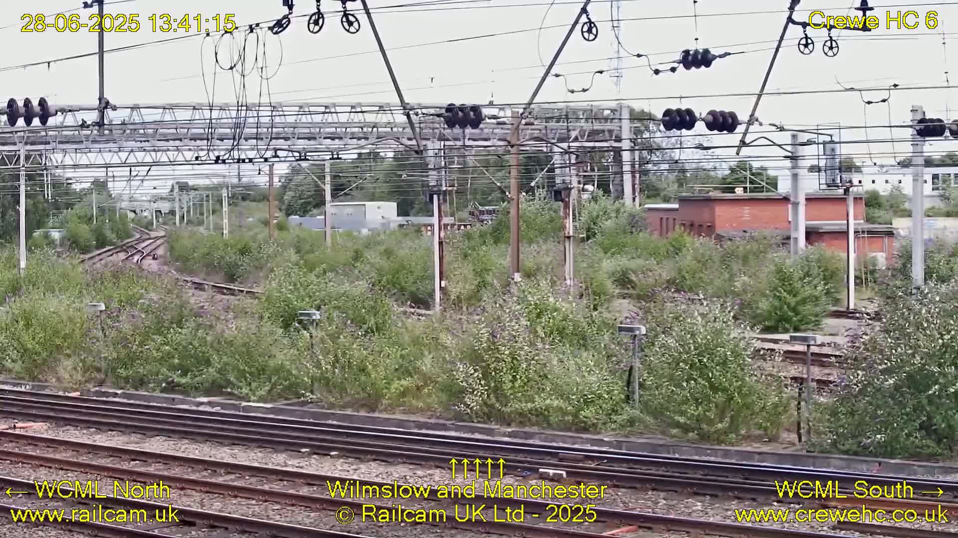 Crewe Rail Crossing Junction from Heritage Centre Live Cam - Crewe, Cheshire East, North West, England, United Kingdom