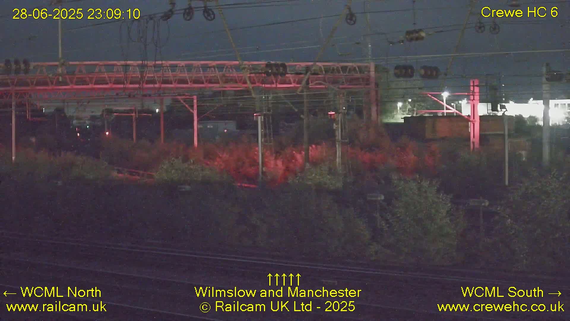 Crewe Rail Crossing Junction from Heritage Centre Live Cam - Crewe, Cheshire East, North West, England, United Kingdom
