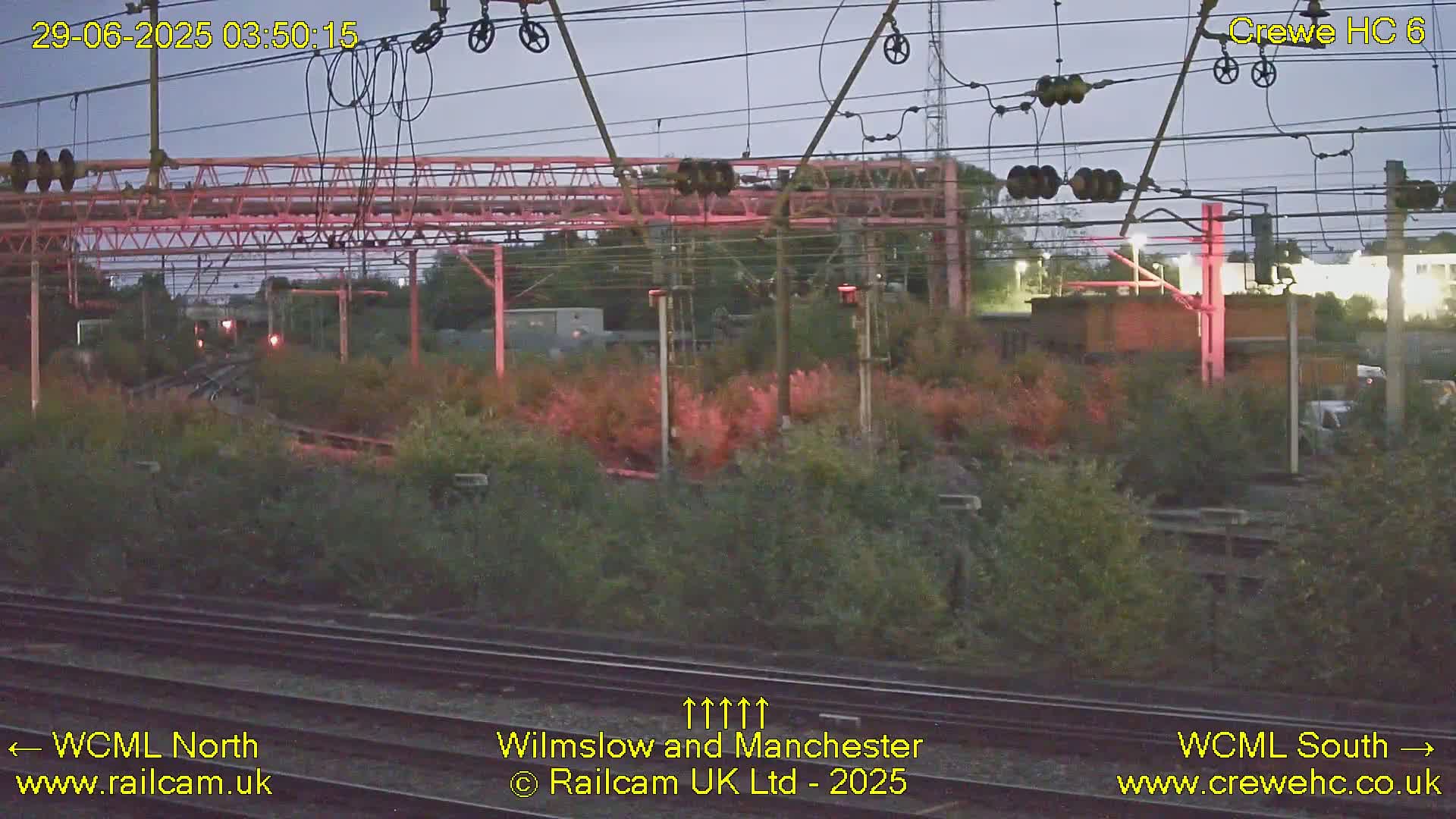 Crewe Rail Crossing Junction from Heritage Centre Live Cam - Crewe, Cheshire East, North West, England, United Kingdom