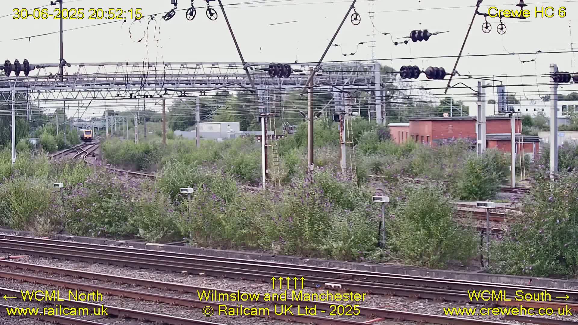 Crewe Rail Crossing Junction from Heritage Centre Live Cam - Crewe, Cheshire East, North West, England, United Kingdom