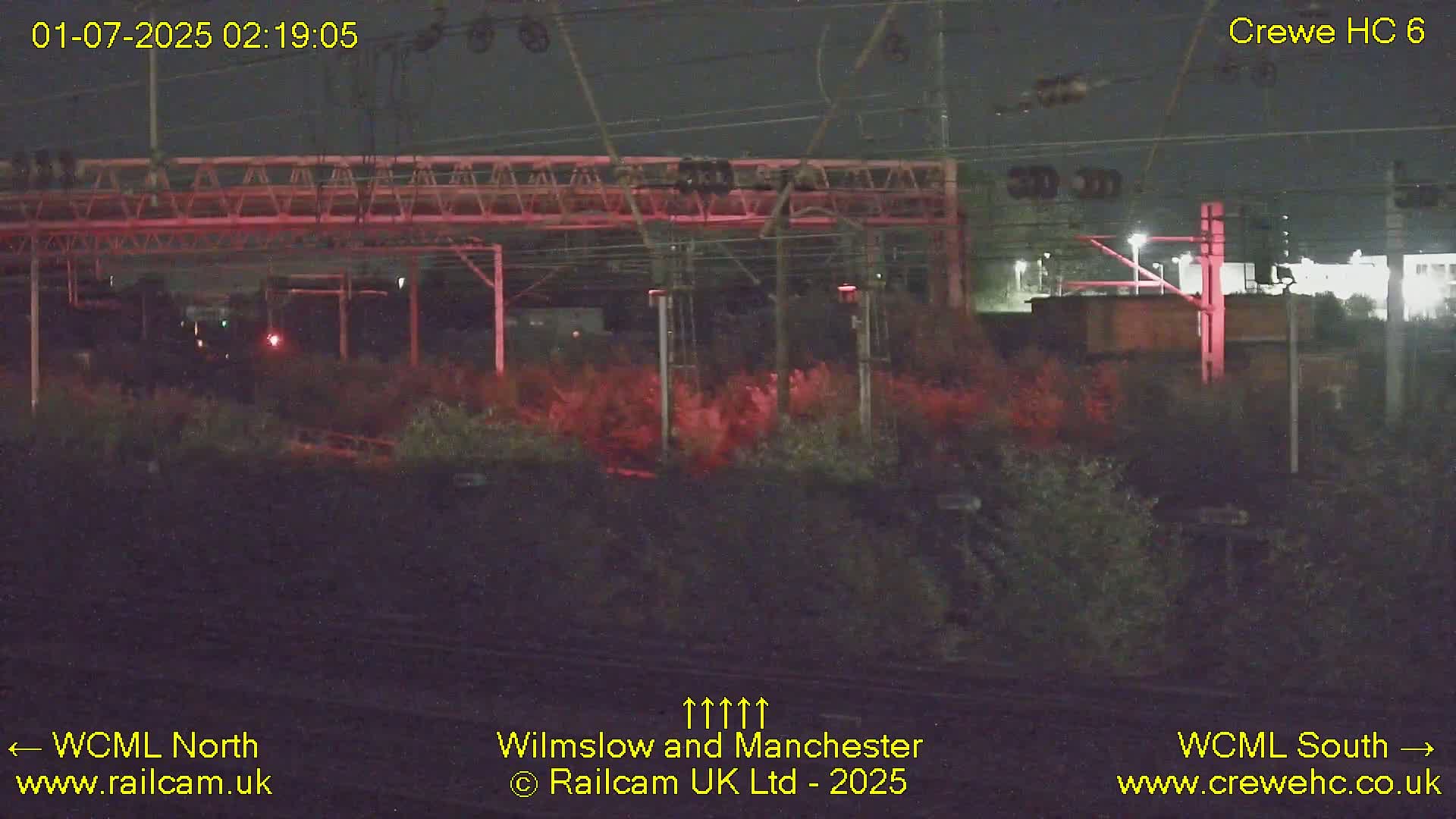 Crewe Rail Crossing Junction from Heritage Centre Live Cam - Crewe, Cheshire East, North West, England, United Kingdom