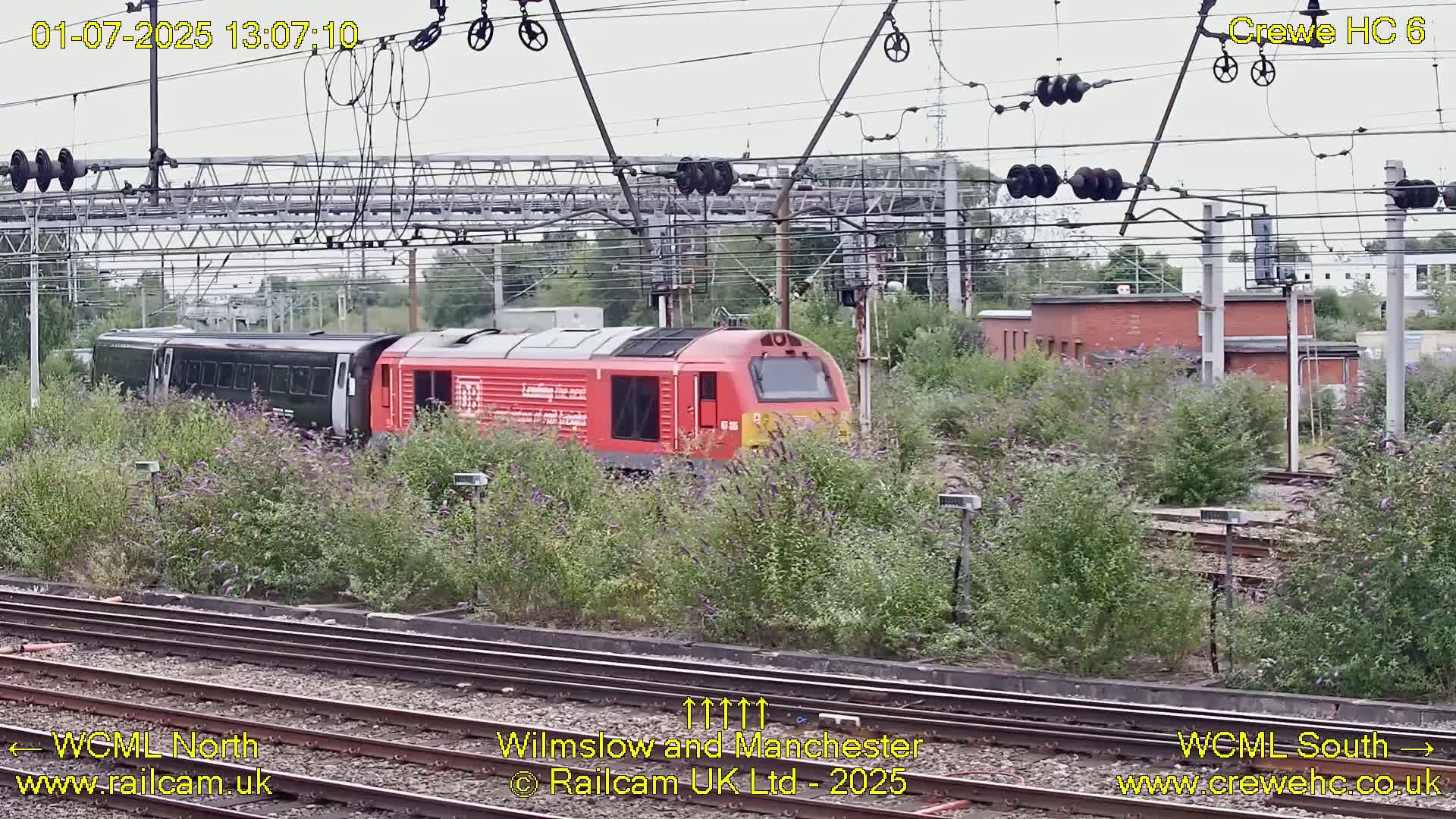 Crewe Rail Crossing Junction from Heritage Centre Live Cam - Crewe, Cheshire East, North West, England, United Kingdom