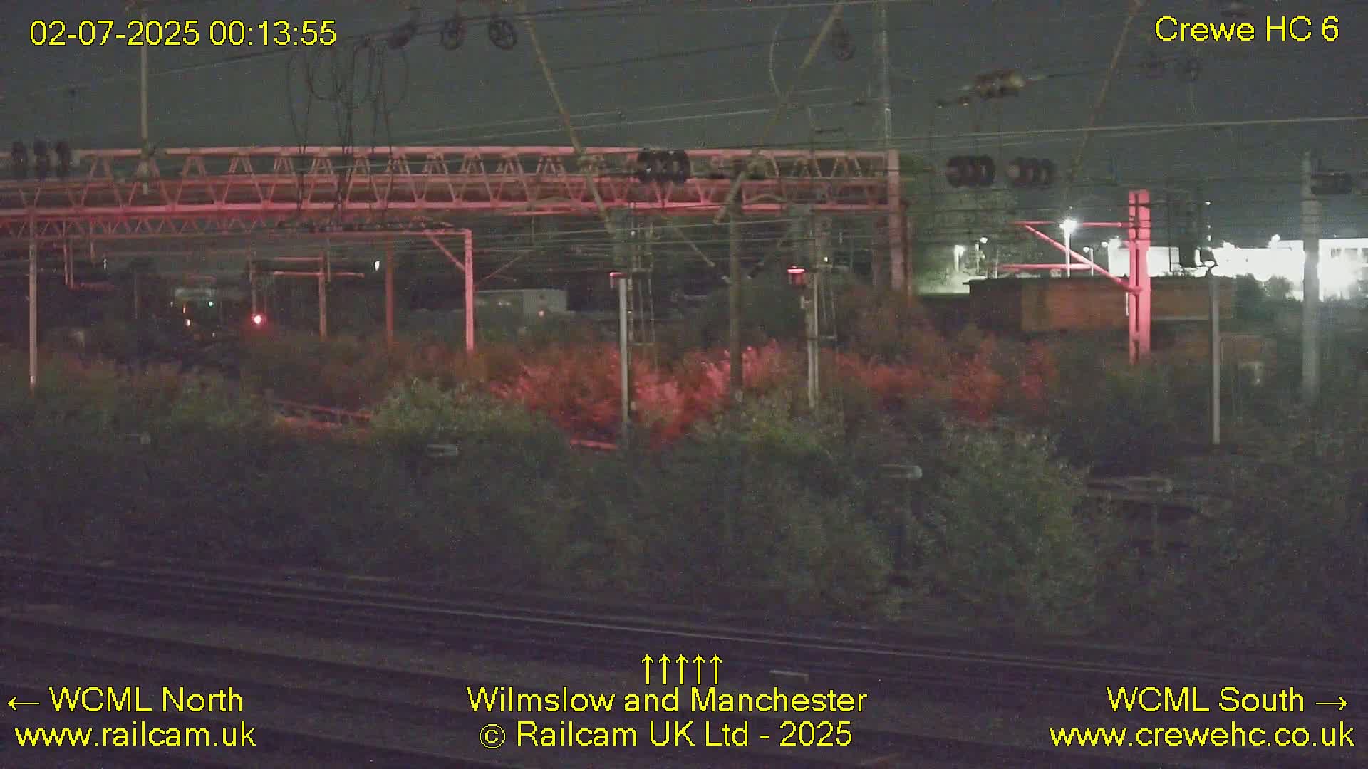 Crewe Rail Crossing Junction from Heritage Centre Live Cam - Crewe, Cheshire East, North West, England, United Kingdom