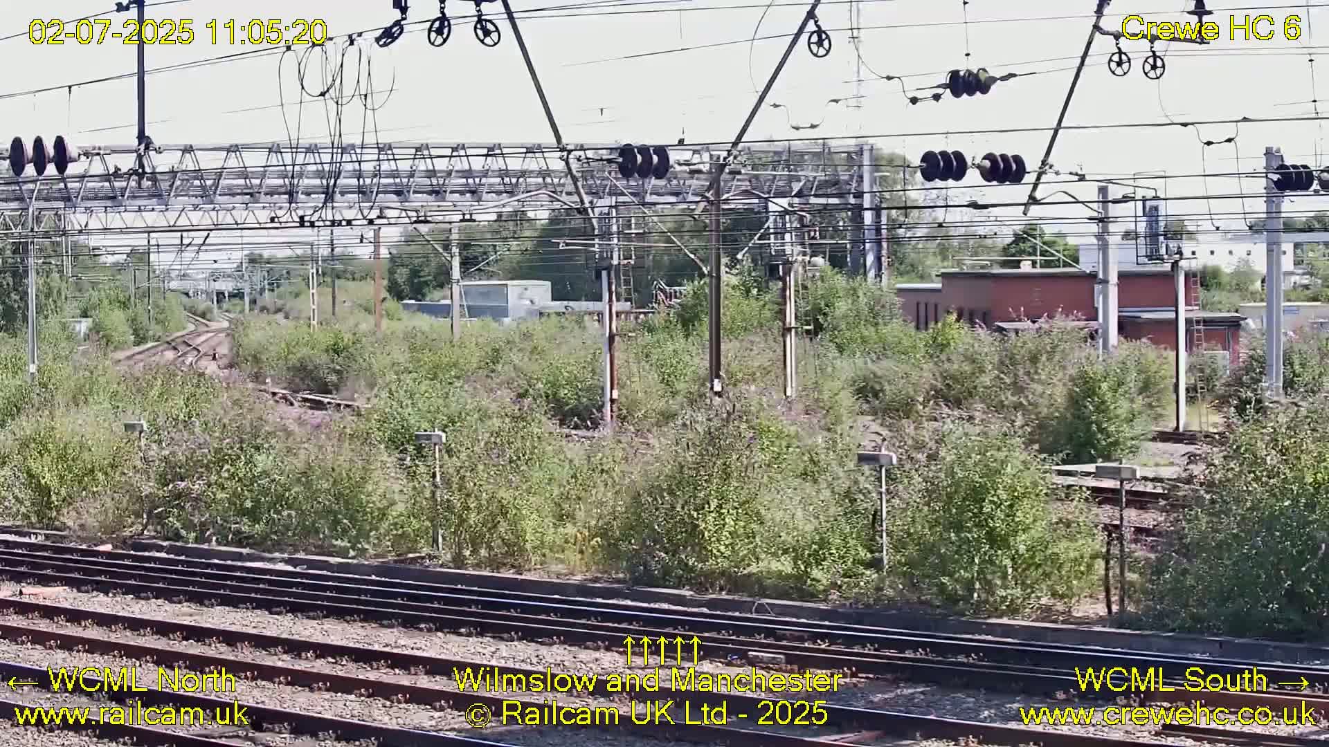 Crewe Rail Crossing Junction from Heritage Centre Live Cam - Crewe, Cheshire East, North West, England, United Kingdom