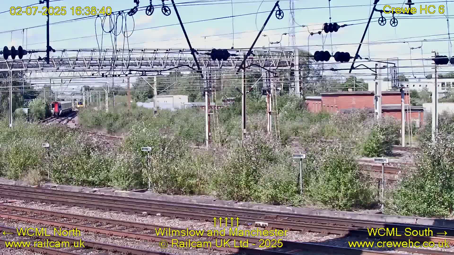 Crewe Rail Crossing Junction from Heritage Centre Live Cam - Crewe, Cheshire East, North West, England, United Kingdom