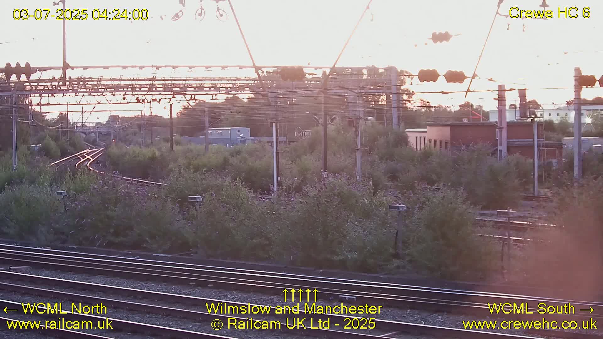 Crewe Rail Crossing Junction from Heritage Centre Live Cam - Crewe, Cheshire East, North West, England, United Kingdom