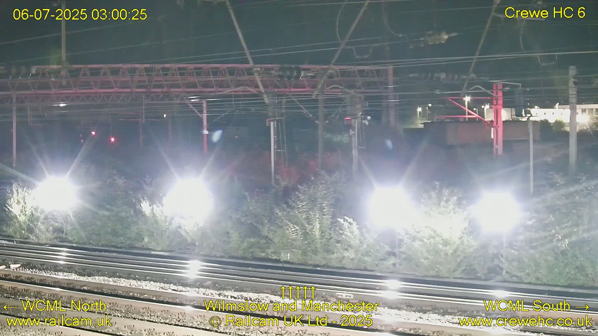 Crewe Rail Crossing Junction from Heritage Centre Live Cam - Crewe, Cheshire East, North West, England, United Kingdom