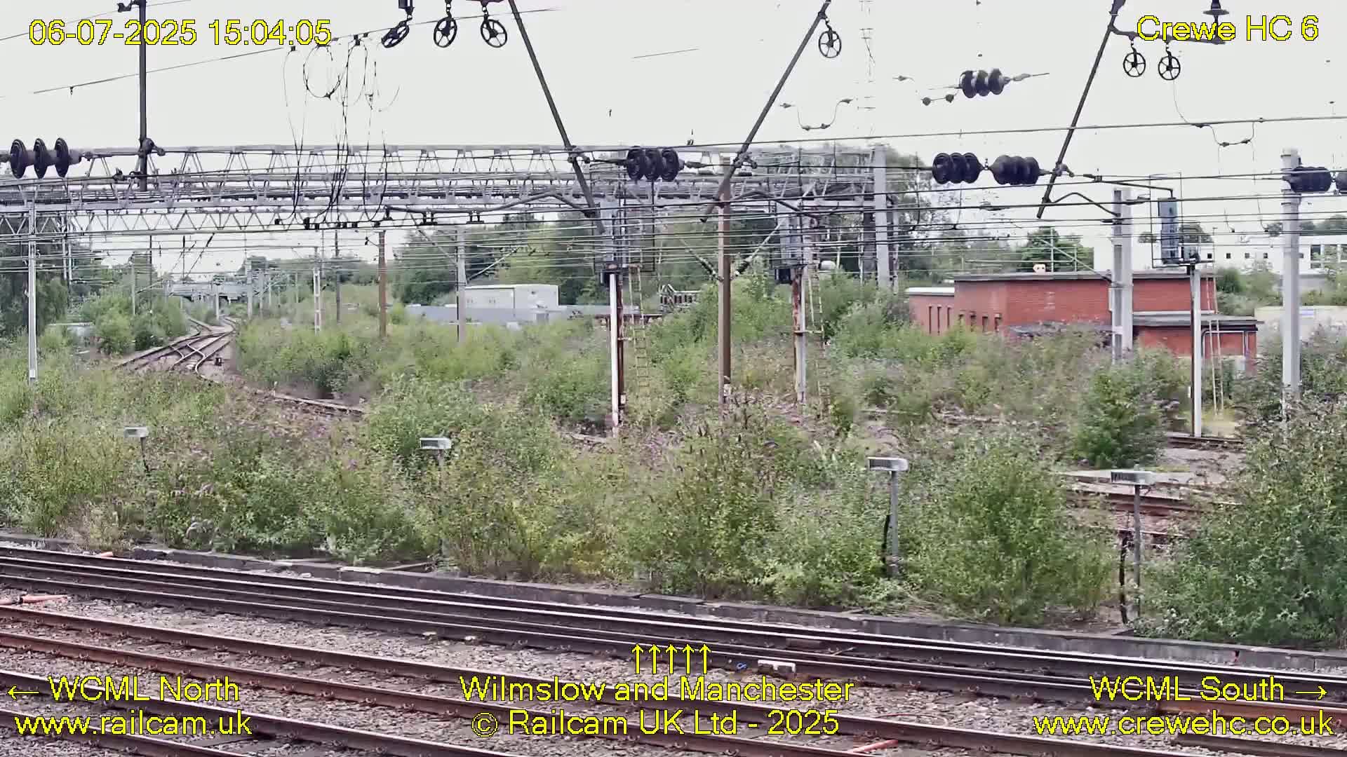 Crewe Rail Crossing Junction from Heritage Centre Live Cam - Crewe, Cheshire East, North West, England, United Kingdom