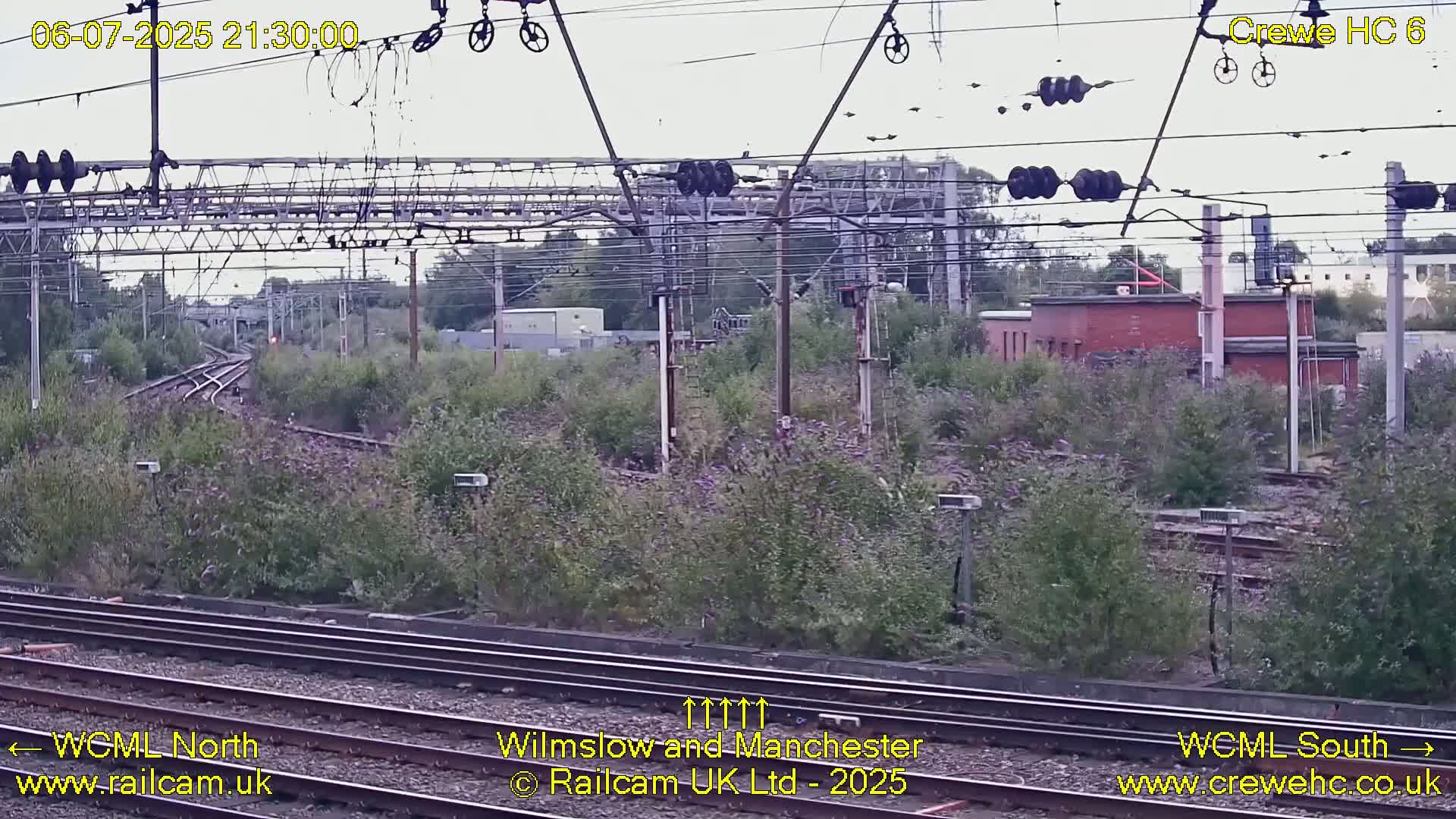 Crewe Rail Crossing Junction from Heritage Centre Live Cam - Crewe, Cheshire East, North West, England, United Kingdom
