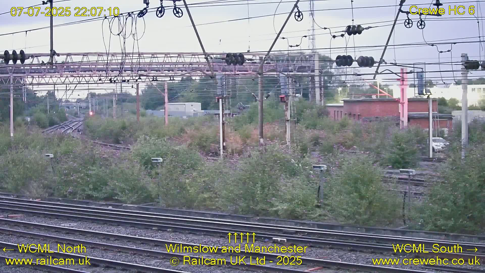 Crewe Rail Crossing Junction from Heritage Centre Live Cam - Crewe, Cheshire East, North West, England, United Kingdom