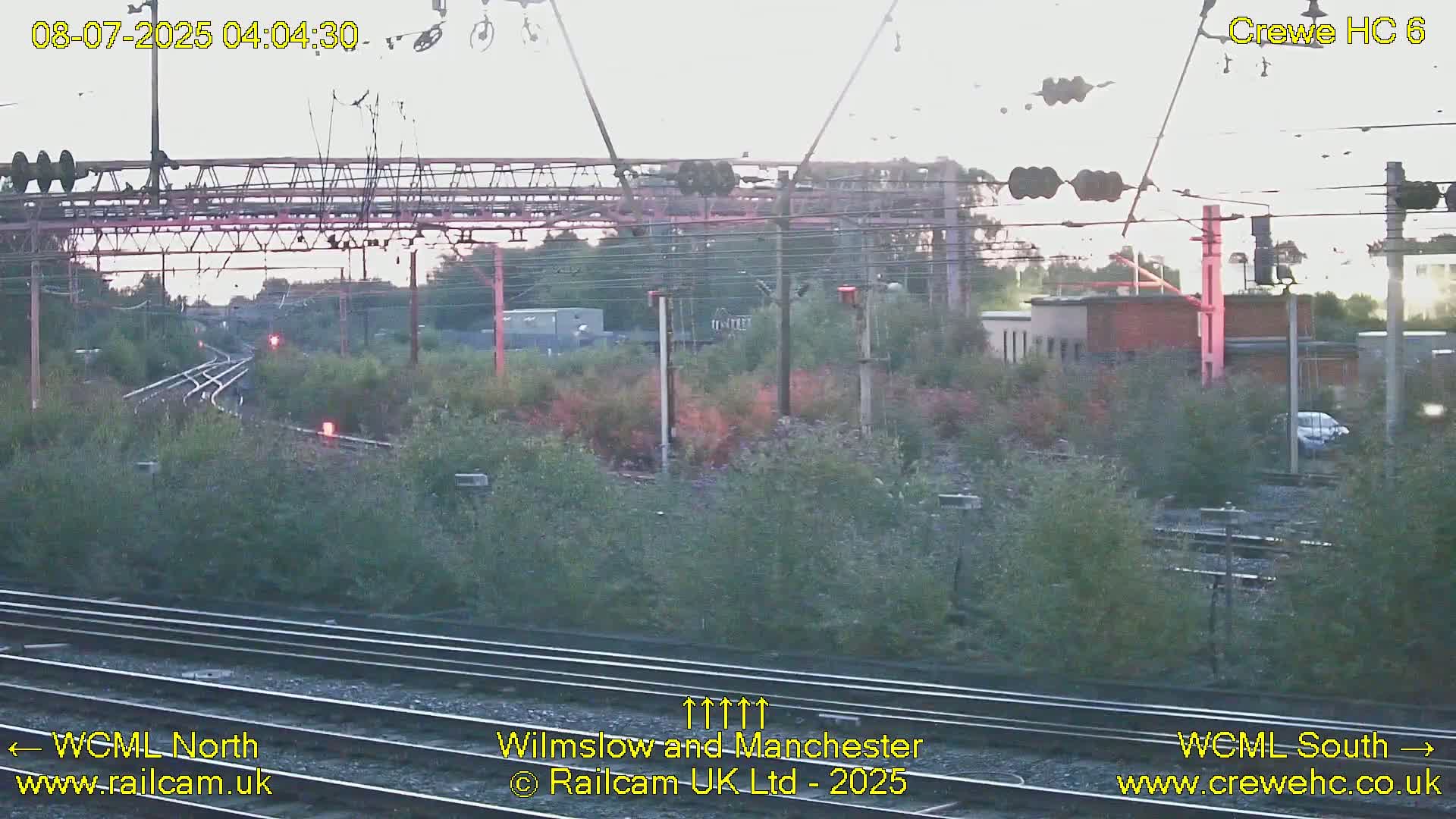 Crewe Rail Crossing Junction from Heritage Centre Live Cam - Crewe, Cheshire East, North West, England, United Kingdom