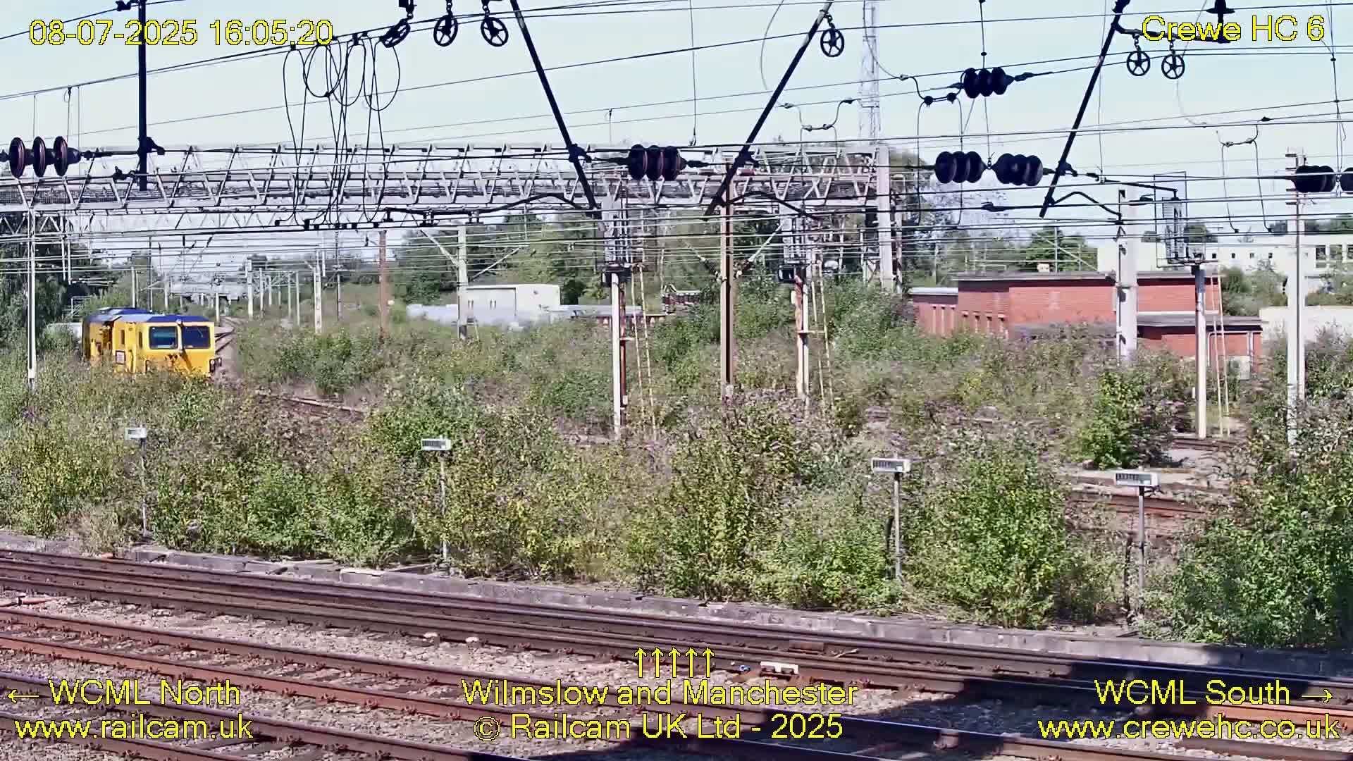 Crewe Rail Crossing Junction from Heritage Centre Live Cam - Crewe, Cheshire East, North West, England, United Kingdom
