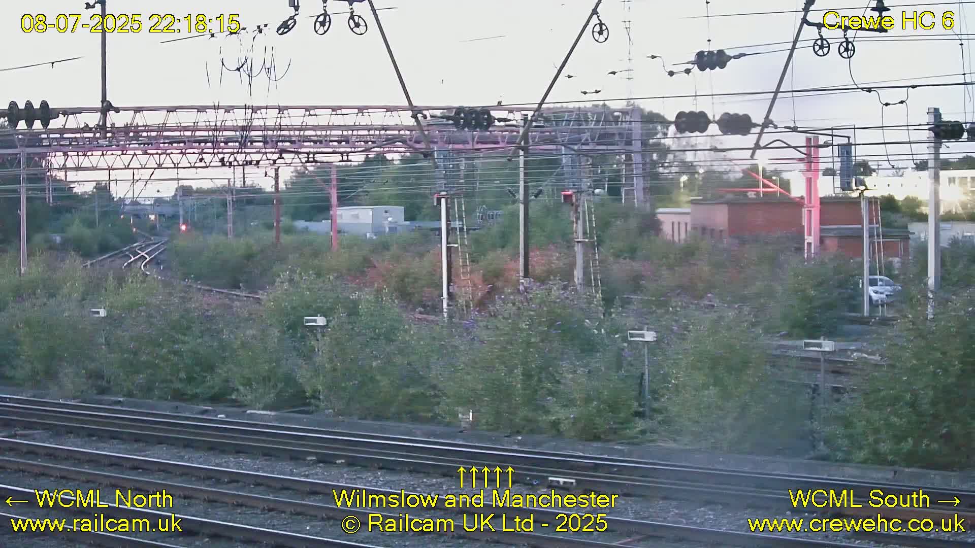 Crewe Rail Crossing Junction from Heritage Centre Live Cam - Crewe, Cheshire East, North West, England, United Kingdom