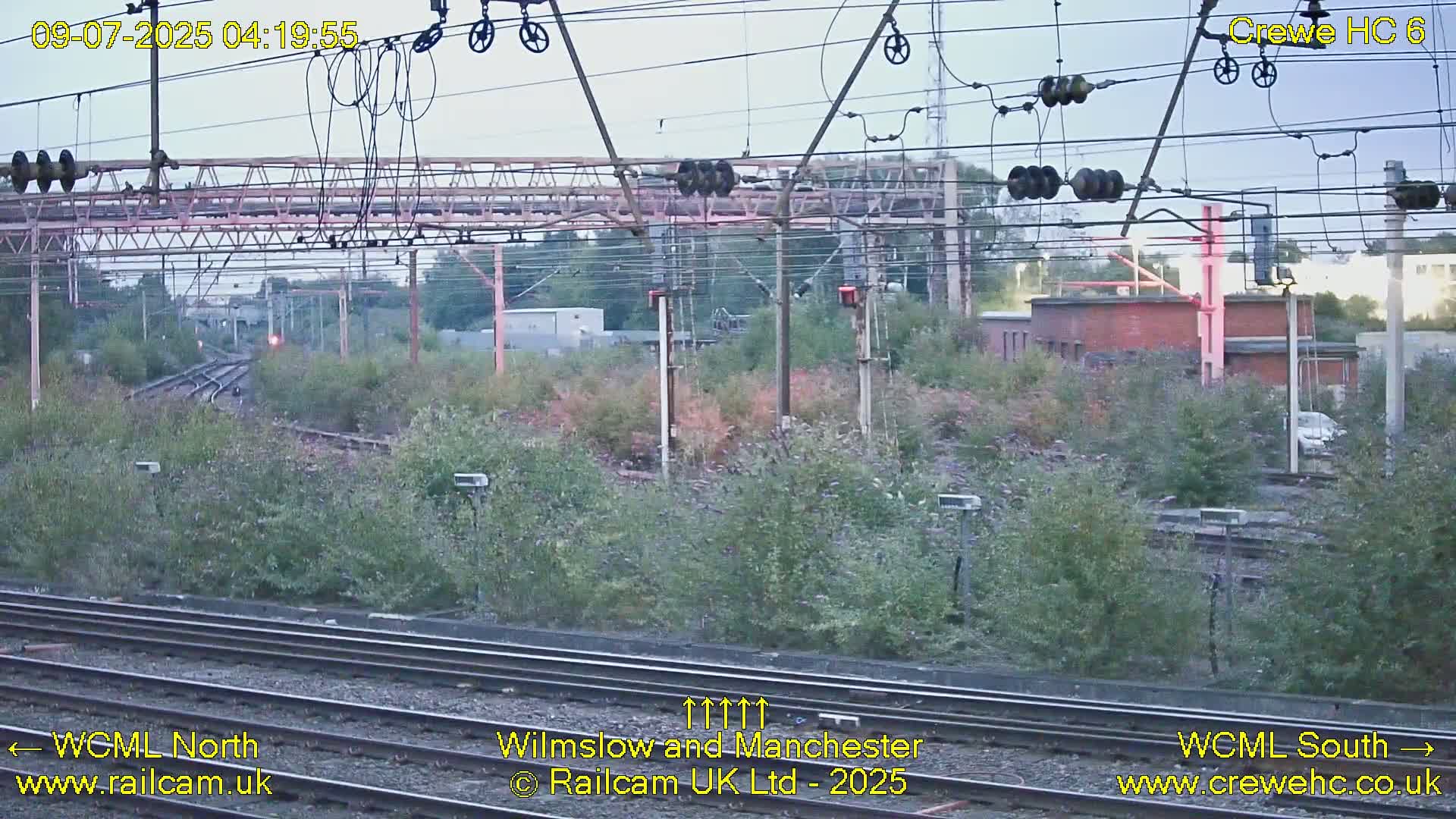 Crewe Rail Crossing Junction from Heritage Centre Live Cam - Crewe, Cheshire East, North West, England, United Kingdom