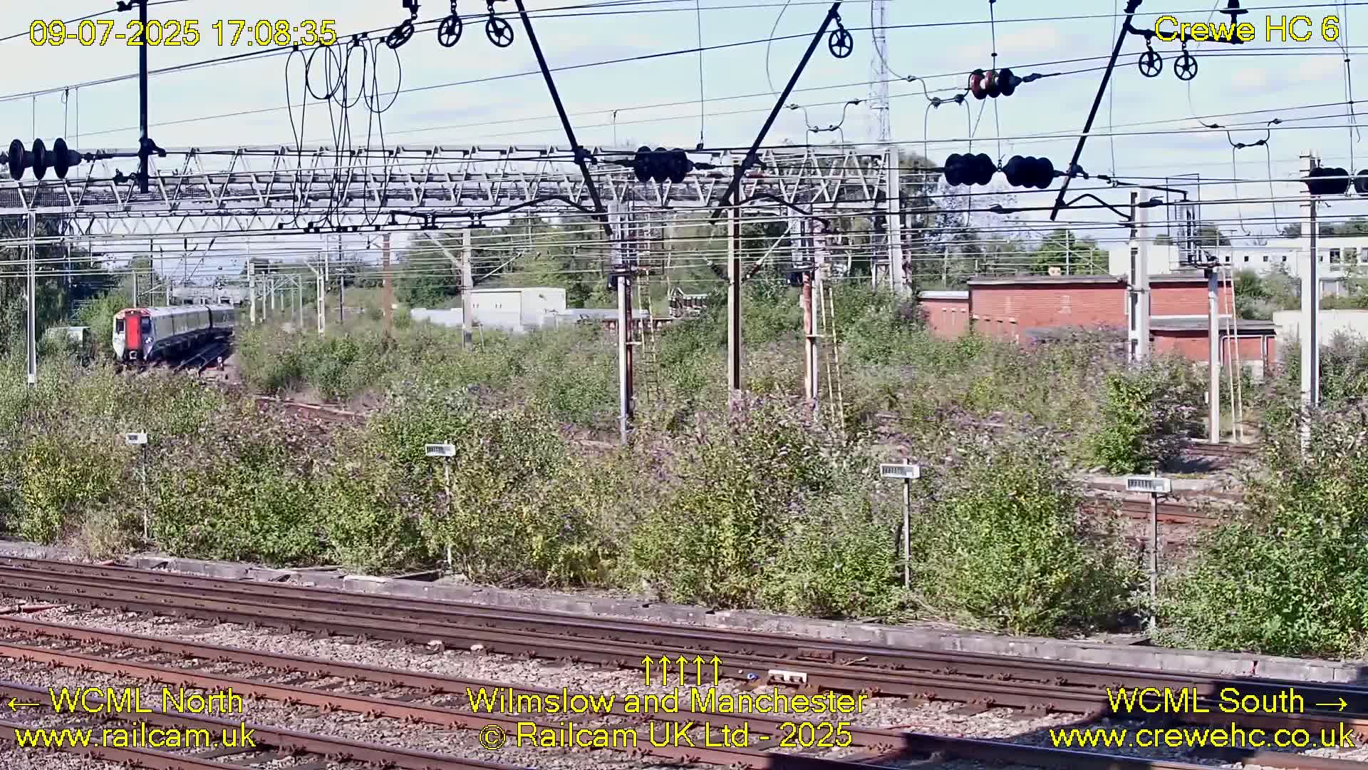 Crewe Rail Crossing Junction from Heritage Centre Live Cam - Crewe, Cheshire East, North West, England, United Kingdom
