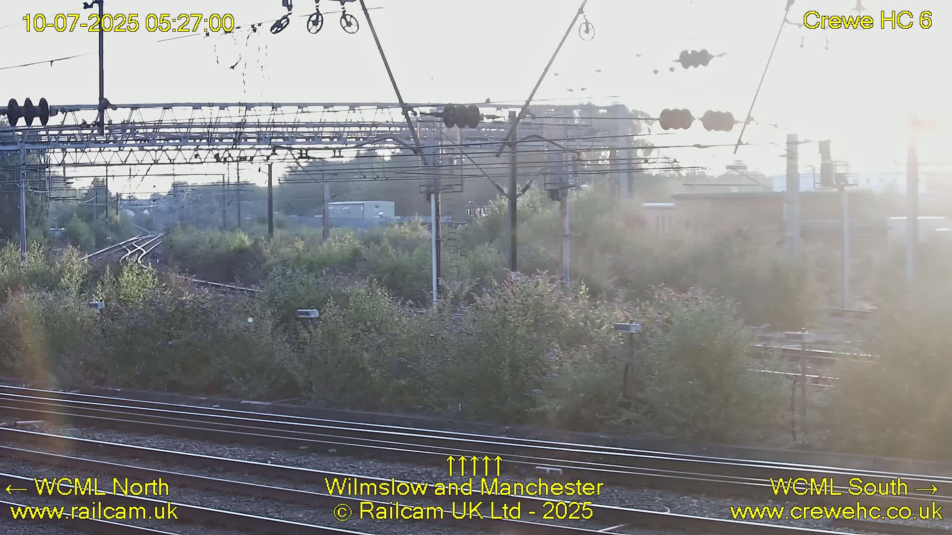 Crewe Rail Crossing Junction from Heritage Centre Live Cam - Crewe, Cheshire East, North West, England, United Kingdom