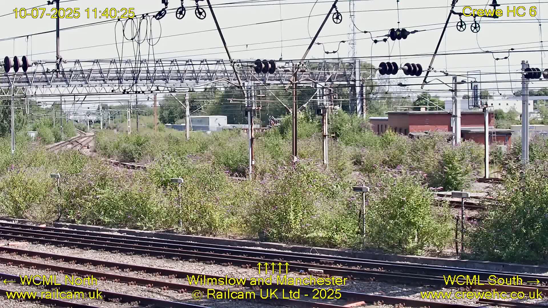 Crewe Rail Crossing Junction from Heritage Centre Live Cam - Crewe, Cheshire East, North West, England, United Kingdom