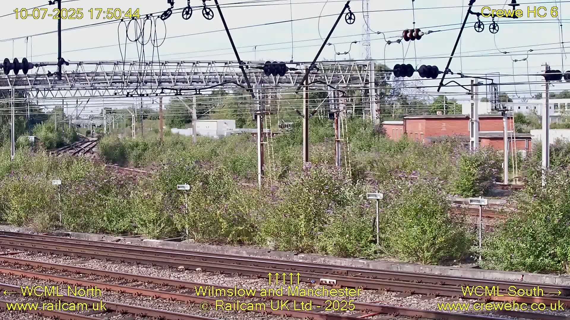 Crewe Rail Crossing Junction from Heritage Centre Live Cam - Crewe, Cheshire East, North West, England, United Kingdom